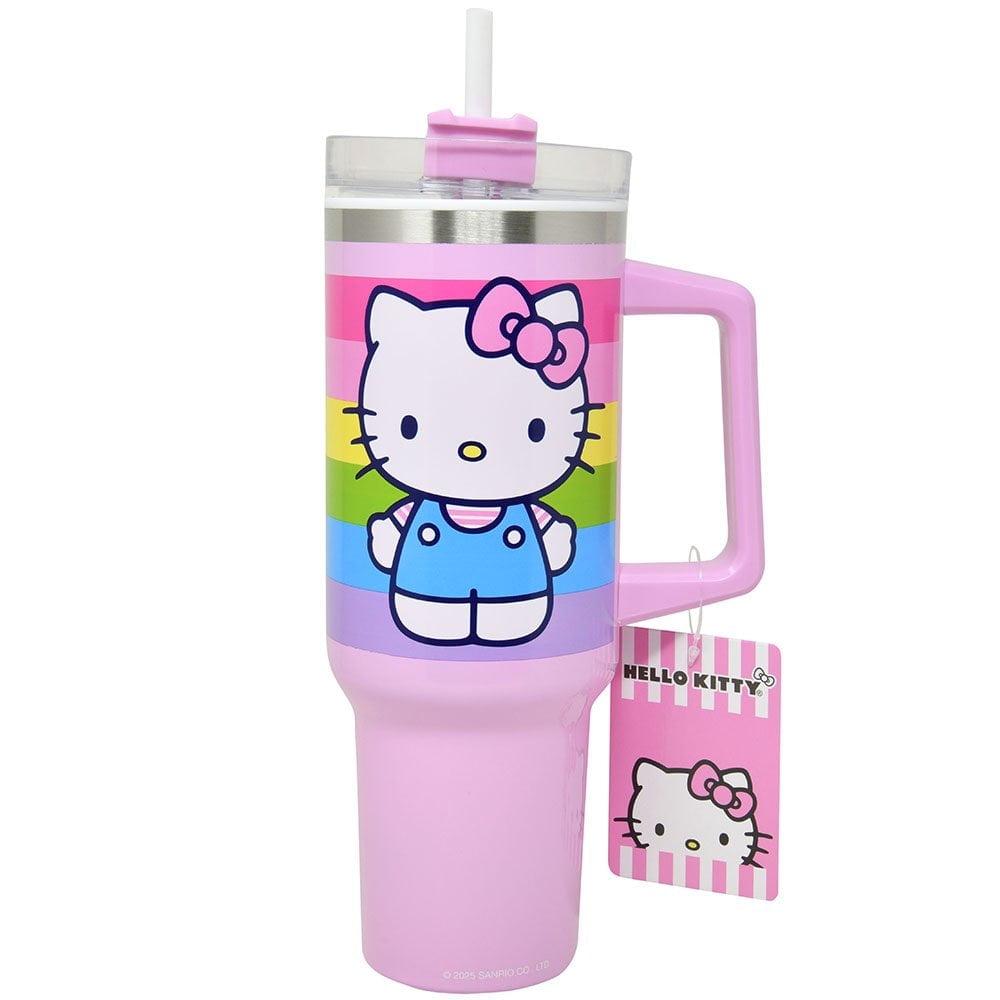 Silver Buffalo Sanrio Hello Kitty and Friends Rainbow Stainless Steel Tumbler | 40 Ounces