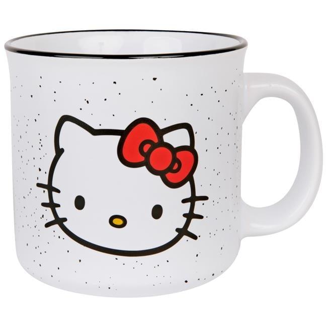 Silver Buffalo Sanrio Hello Kitty Speckled Ceramic Camper Mug | Holds 20 Ounces