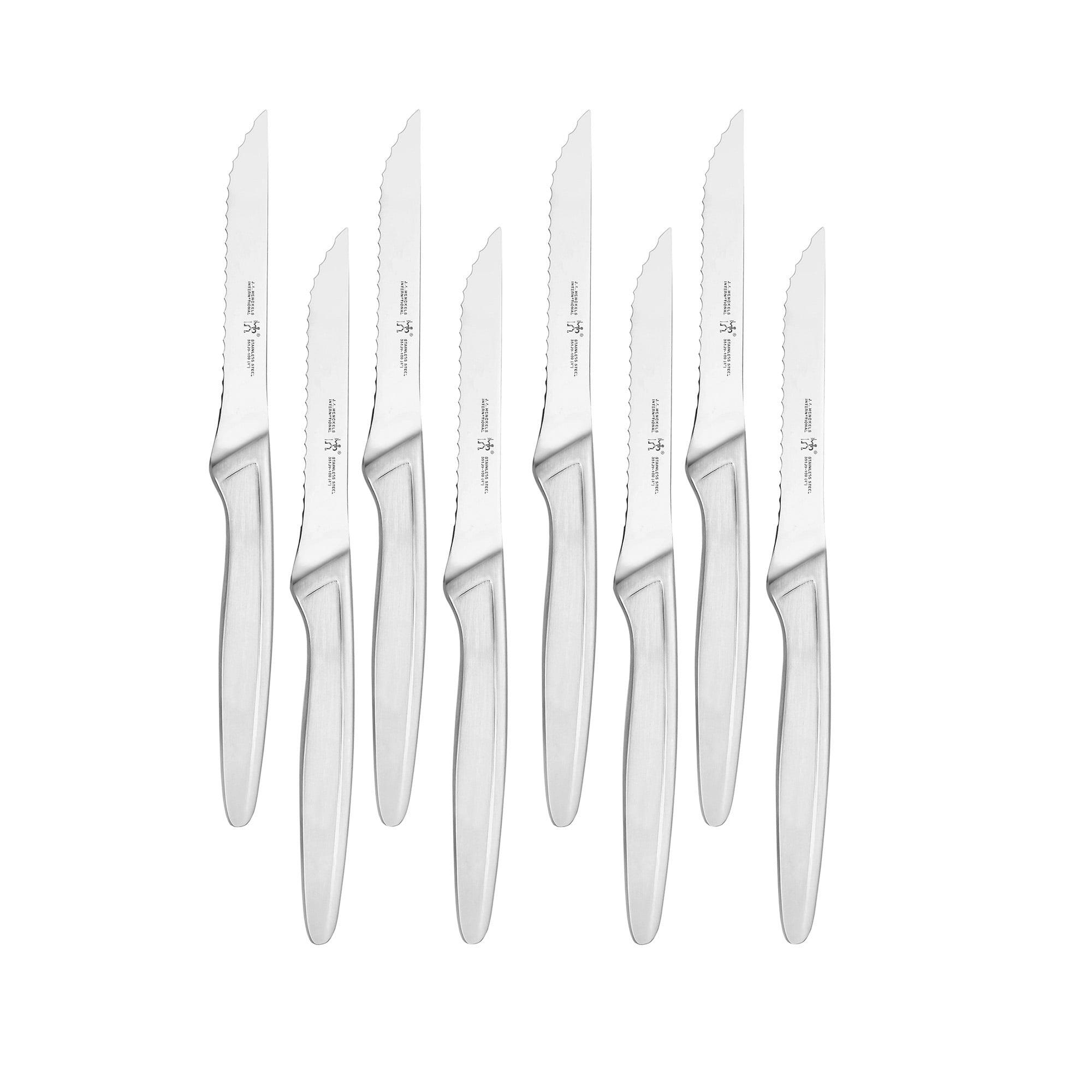 Henckels 8-Piece Stainless Steel Serrated Steak Knife Set