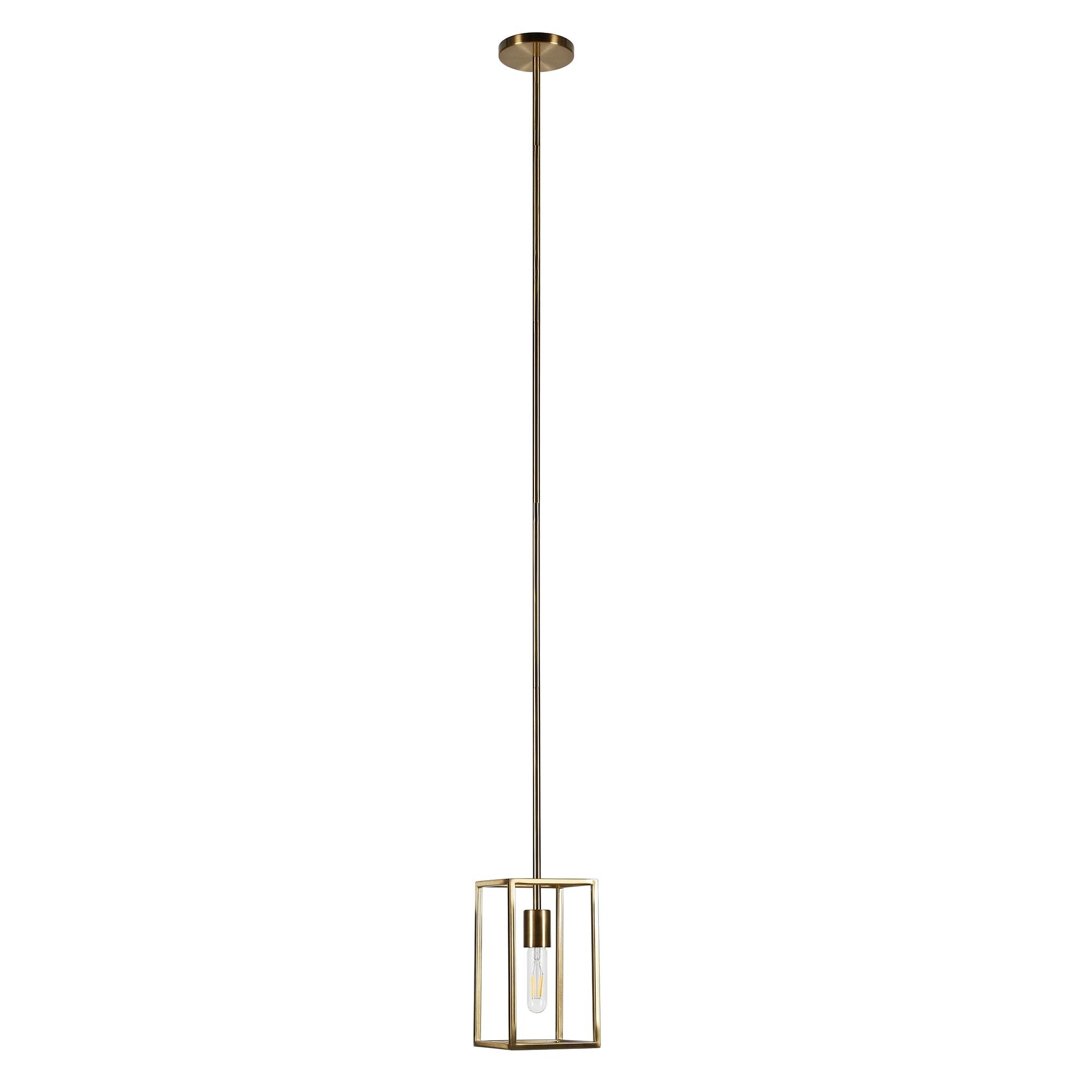 Kilkenny Geometric Brass Square Pendant with 8 ft Cord