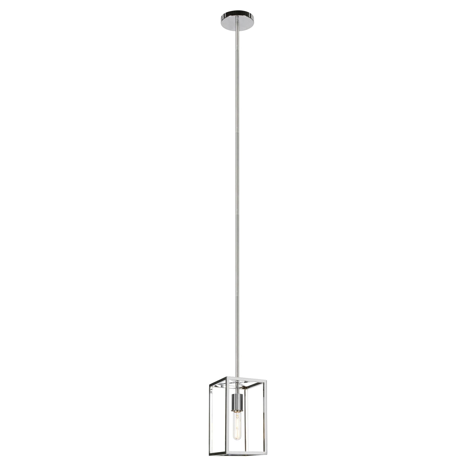 Cuadro Brushed Nickel Geometric Square Pendant Light