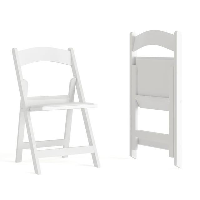 Inbox Zero Hercules Resin Folding Chair - 800LB Weight Capacity Event Chair (Set of 2)