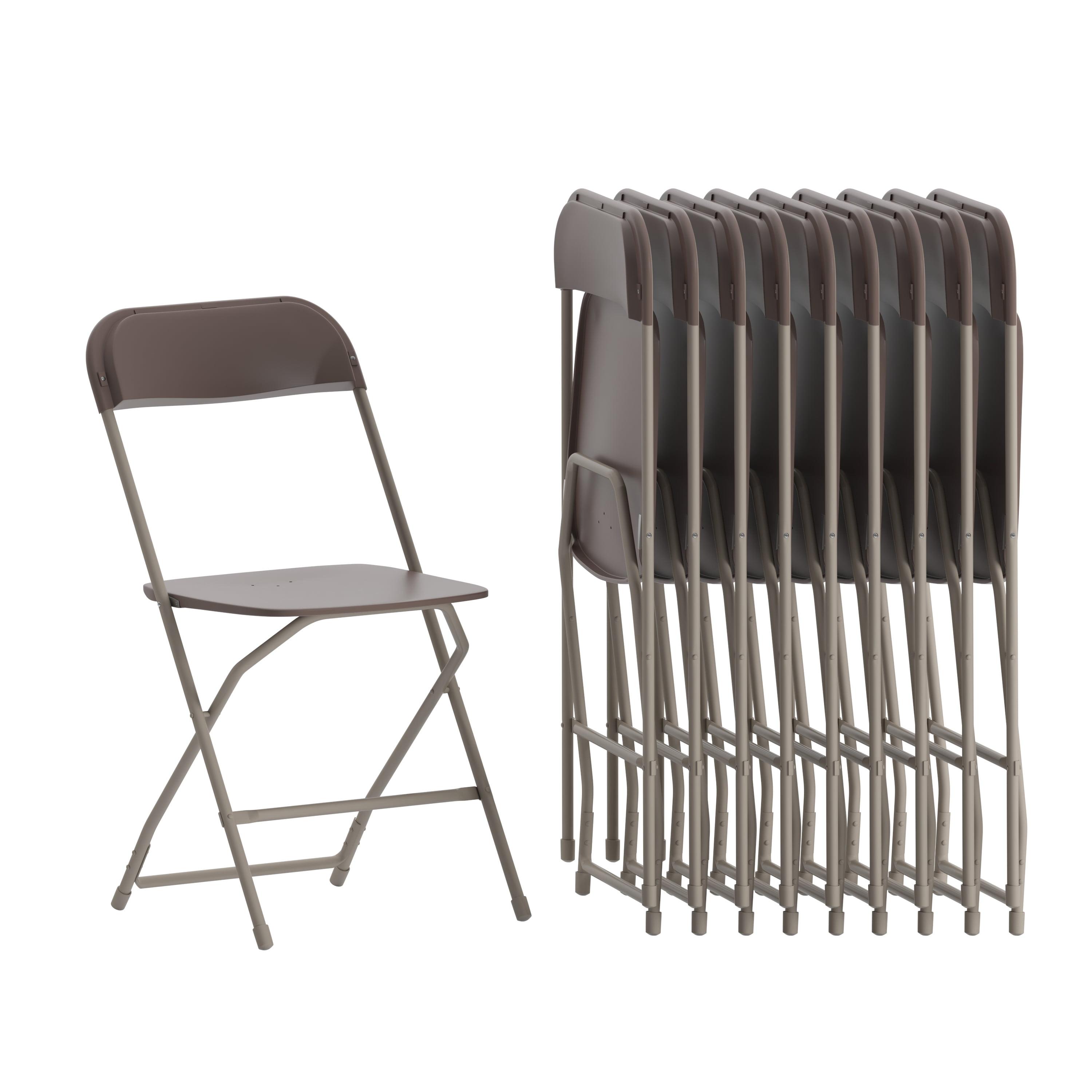 Flash Furniture Hercules Series Plastic Folding Chair - 10 Pack 650LB Weight Capacity