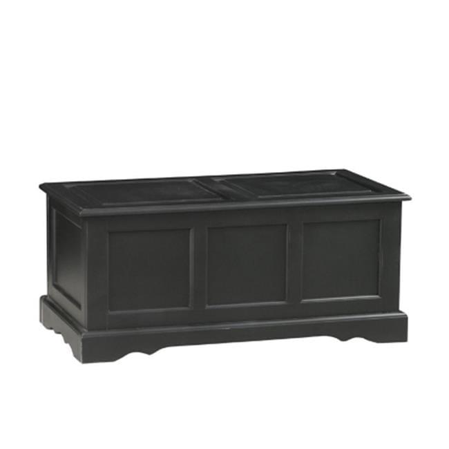 Carolina Living Hayden Blanket Chest Antique Black: Coffee Table, Linen Storage, Wood Frame