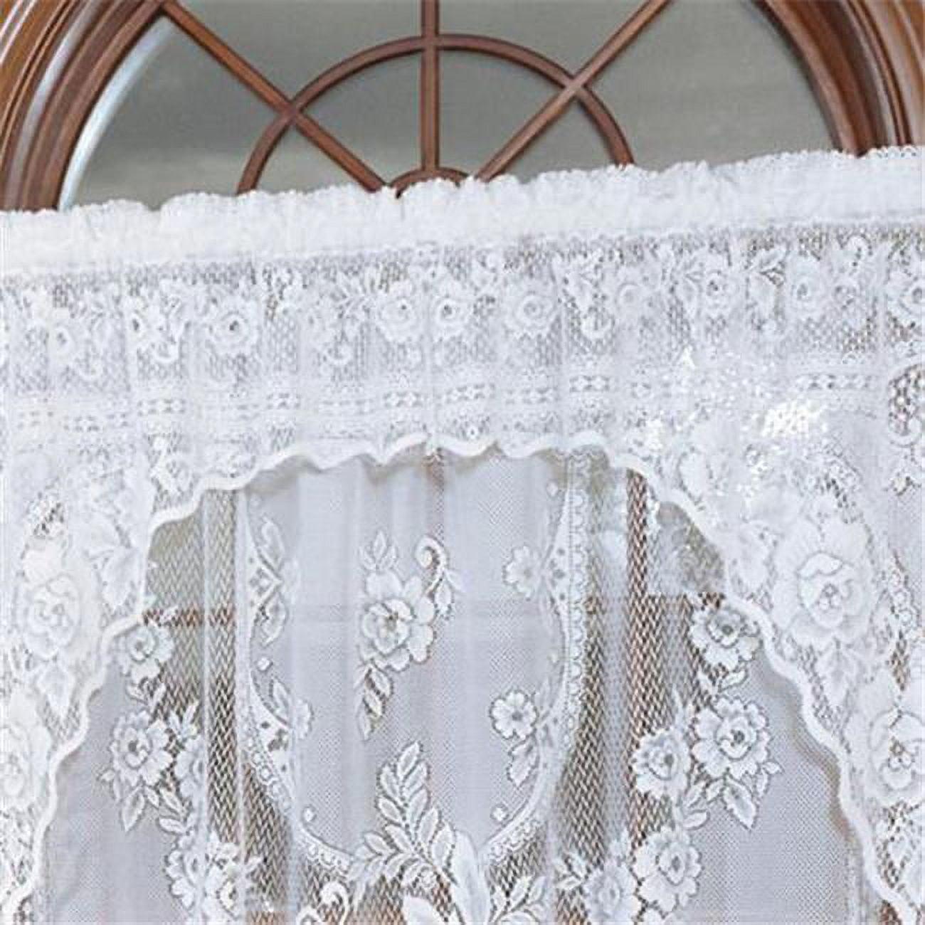 Heritage Lace 2860W-3612 Victorian Rose Insert Valance, White