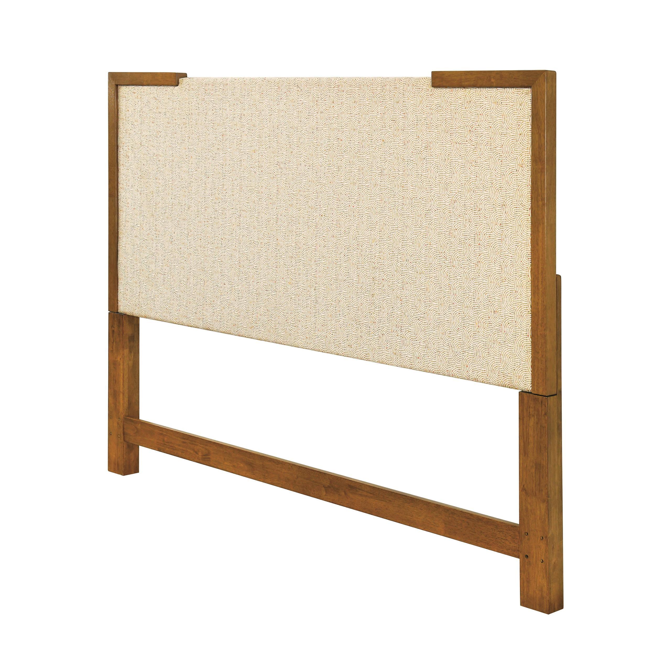 Scott Living Scott Living Heritage Upholstered Headboard with Cut Out Design - Honey