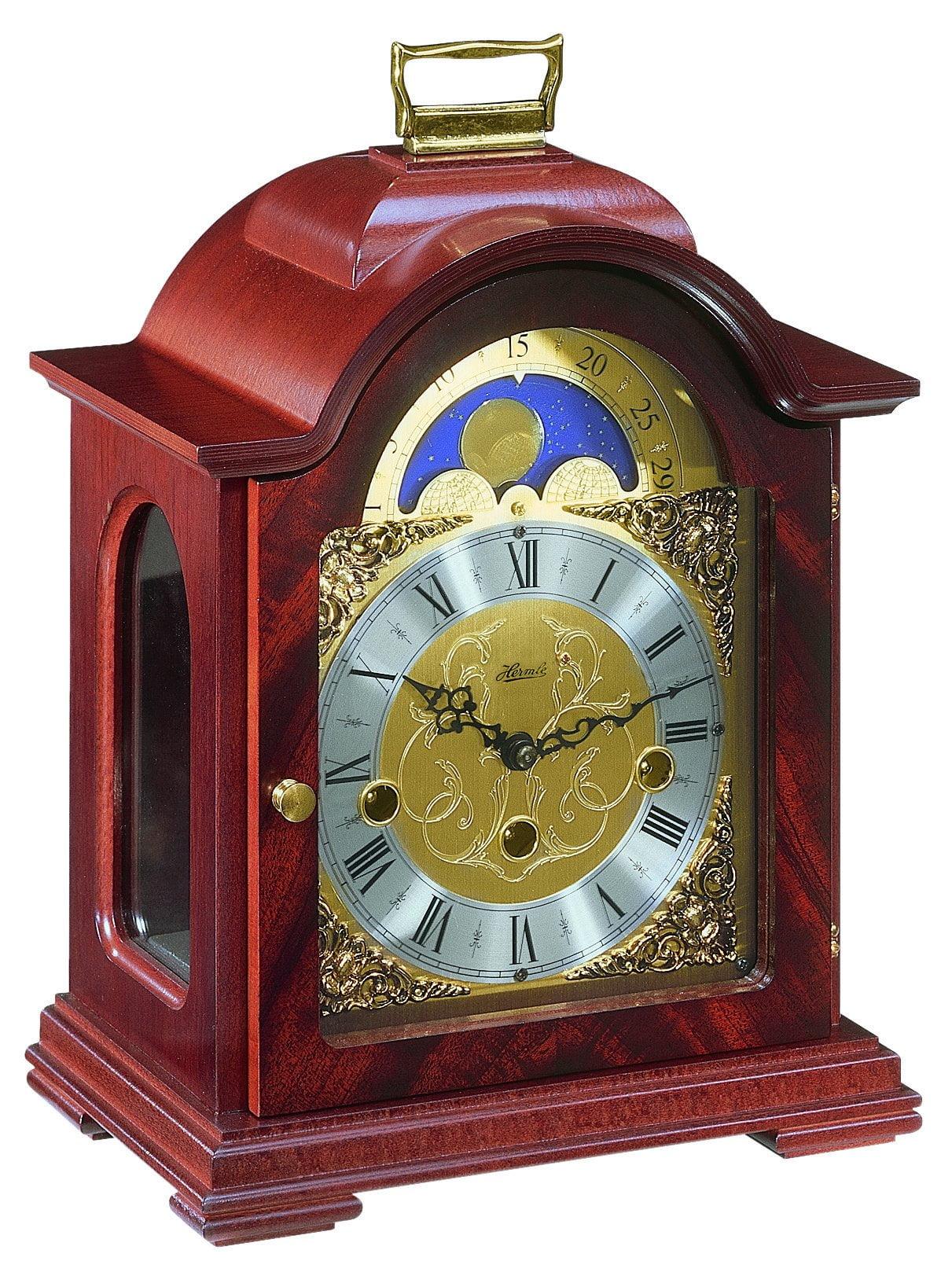 Hermle Black Forest Clocks Debden American Traditional Roman Numeral Solid Wood Mechanical Tabletop Clock