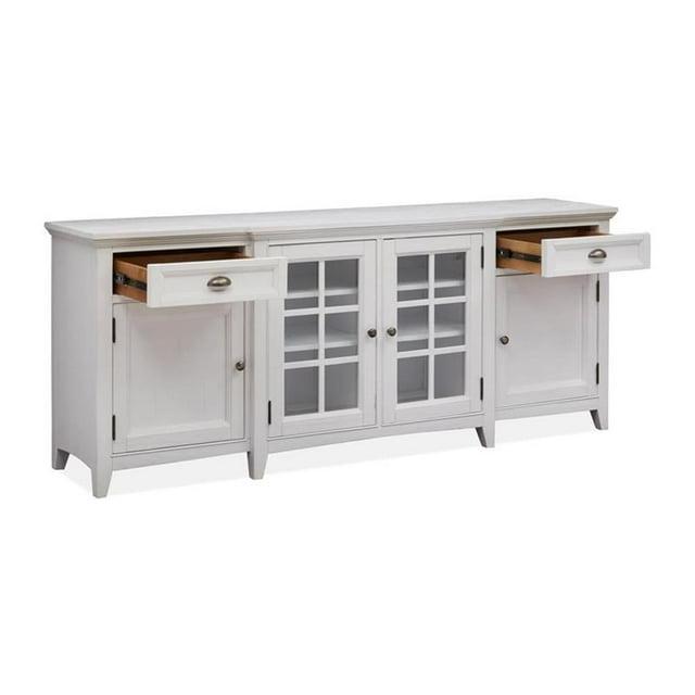 Heron Cove 80" Entertainment Console Chalk White