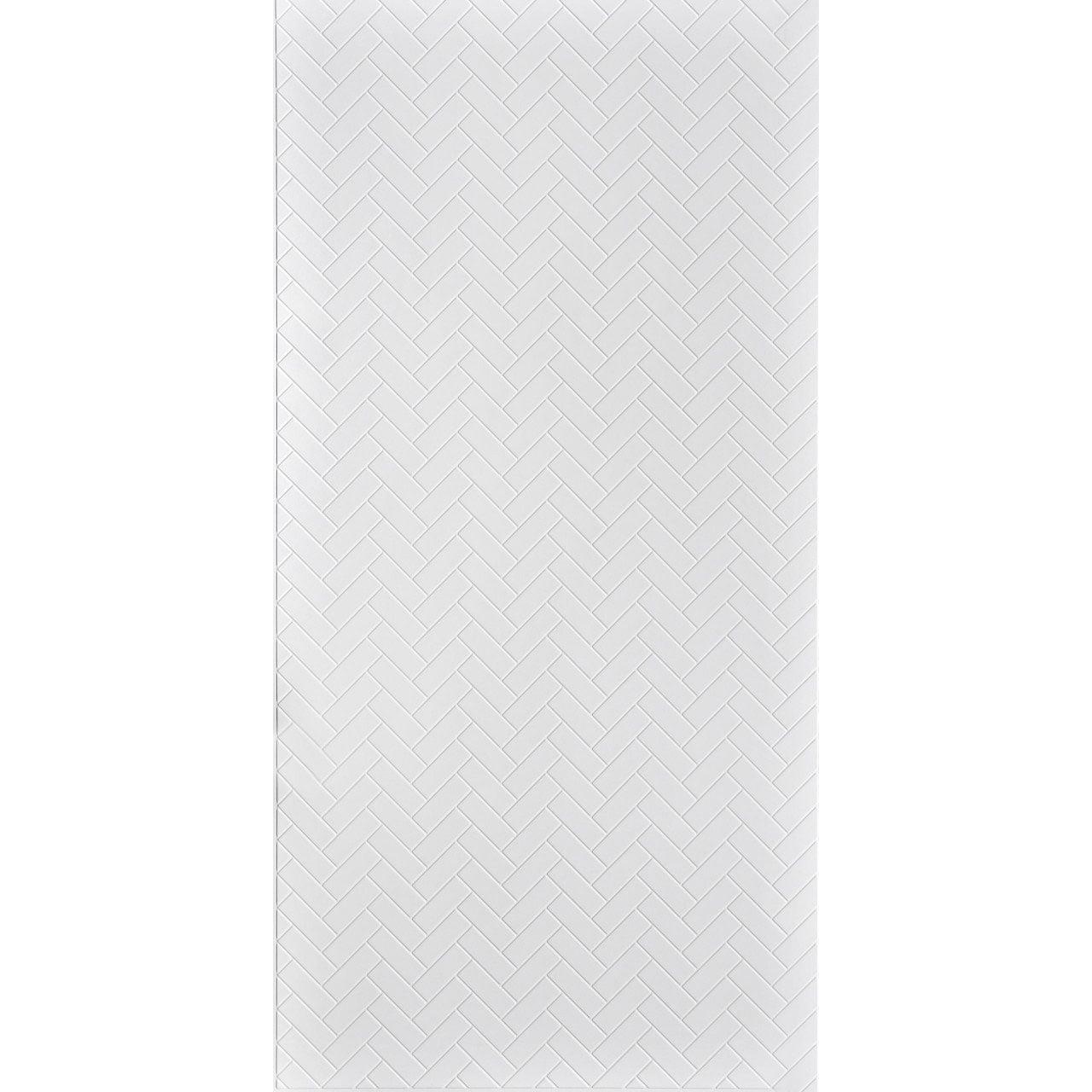 Herringbone MirroFlex 4ft. x 8ft. Glue Up PVC 3D Wall Panels 160 sq.ft.