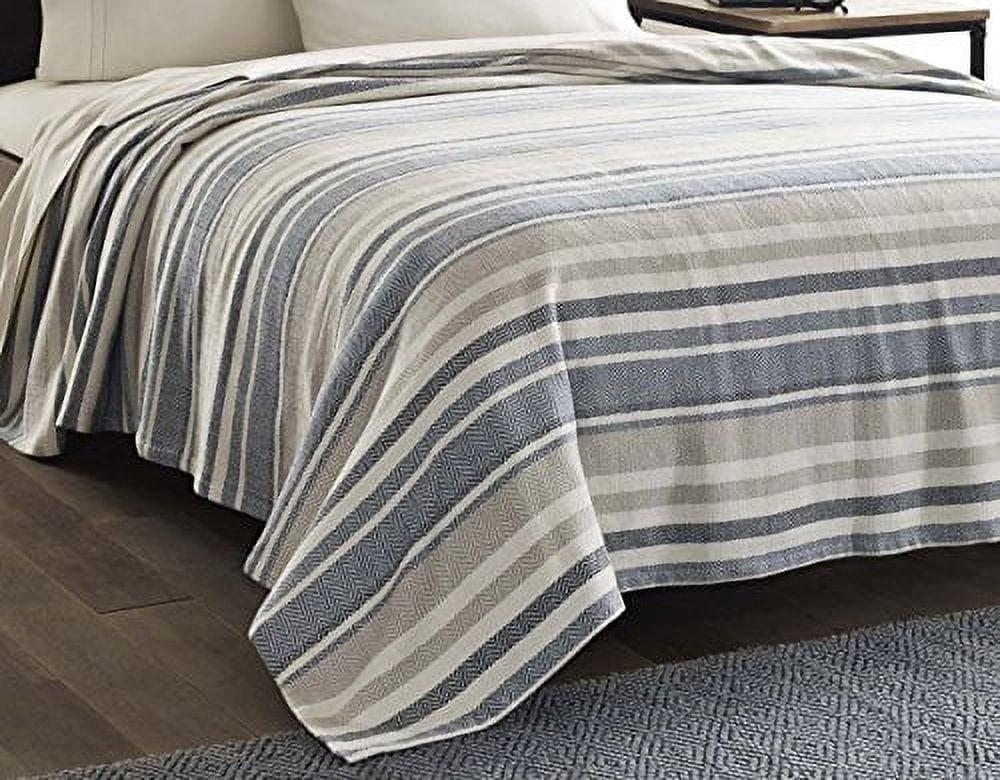 Eddie Bauer Herringbone Cotton Reversible Blanket