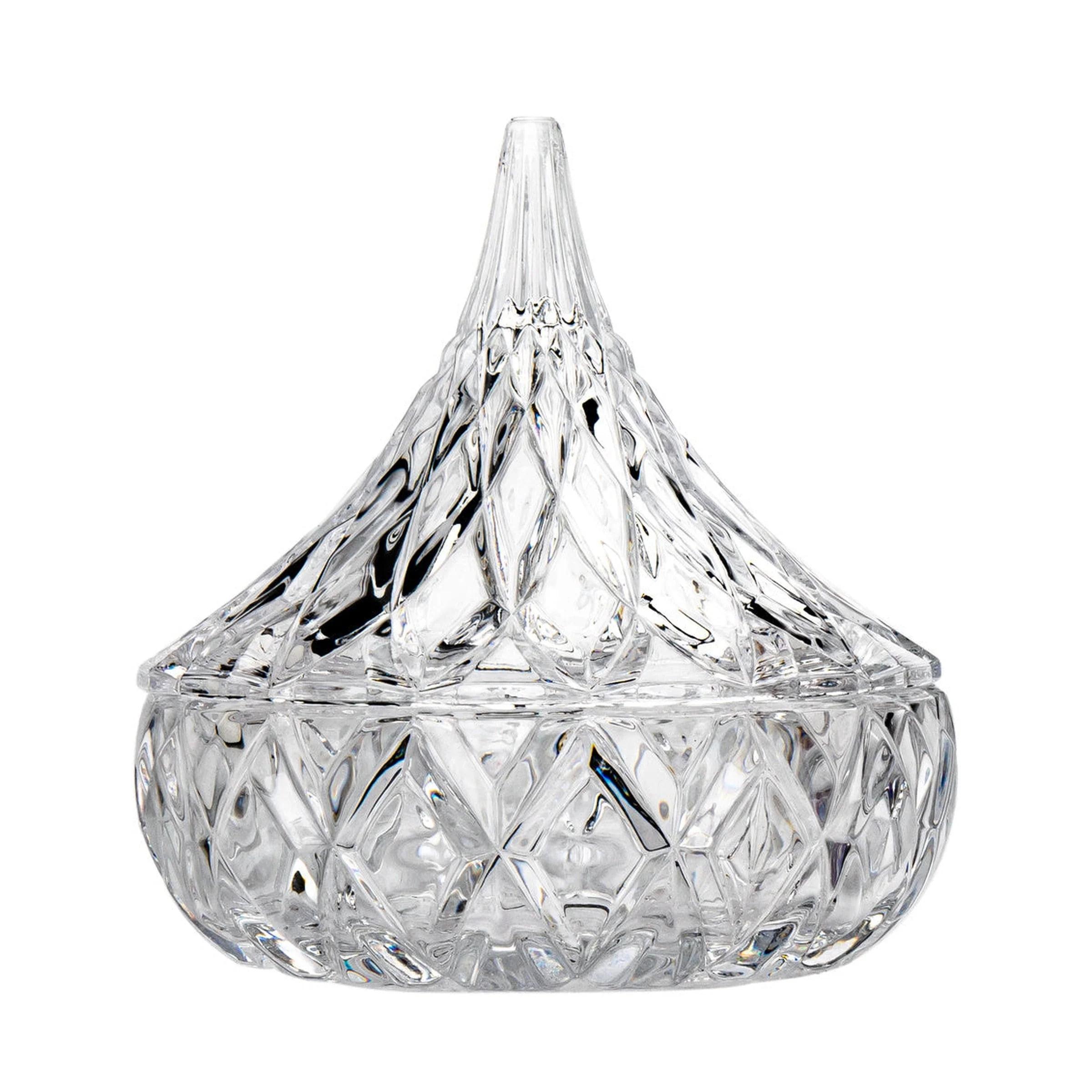 Clear Glass Diamond Hershey's Kiss Candy Jar