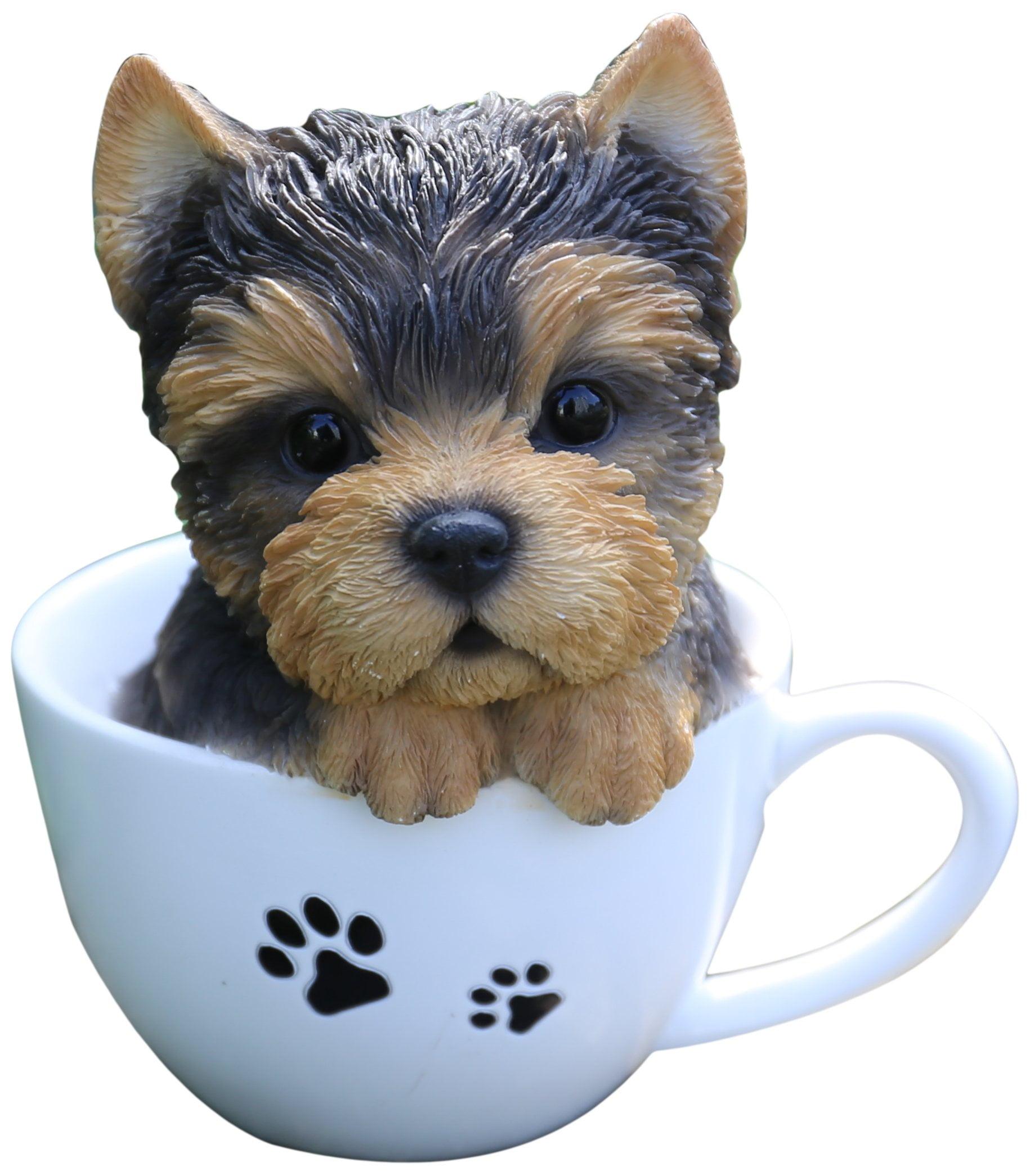Hi-Line Gift Ltd. Teacup Yorkshire Terrier Puppy Statue