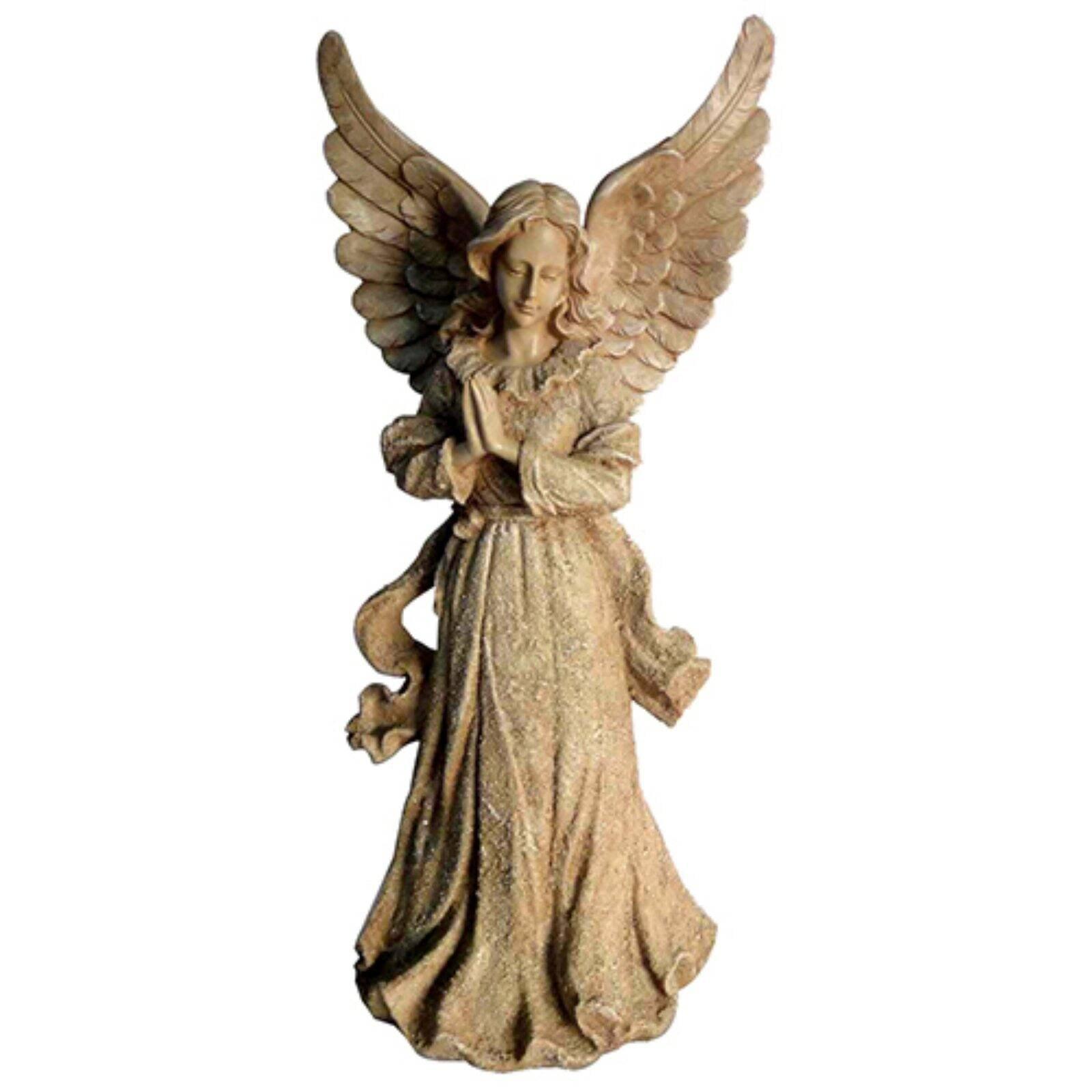 Hi-Line Gift Ltd. Sand Standing Angel with Wings Up Statue