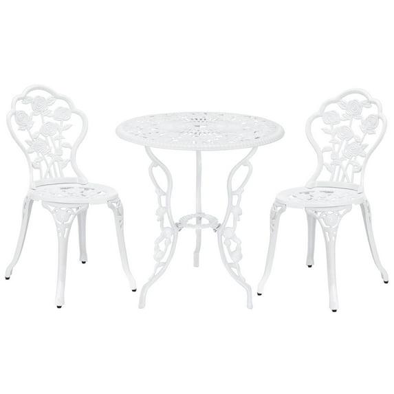 SunnyDaze Decor 2 - Person Metal Patio Dining Set with Round Table