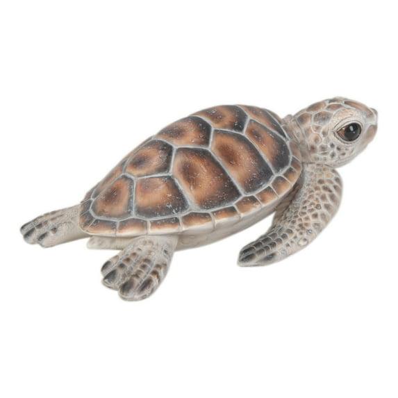 Hi-Line Gifts 6.5" Brown and Beige Baby Sea Turtle Figurine