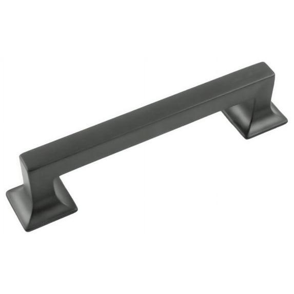 Hickory Hardware Studio Collection Handle Pull - 5-1/16" Center to Center Cabinet Pull Matte Black - Transitional Hardware for Drawers & Cabinets