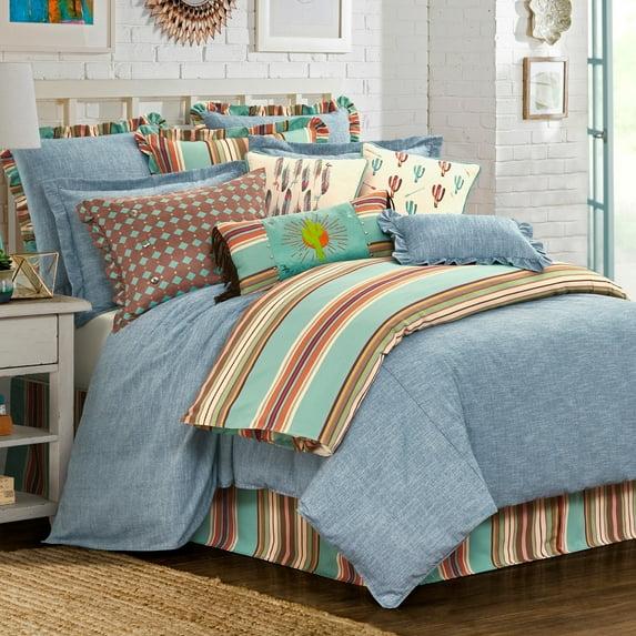 Chambray Cotton Blend Ring Stitch Comforter Set