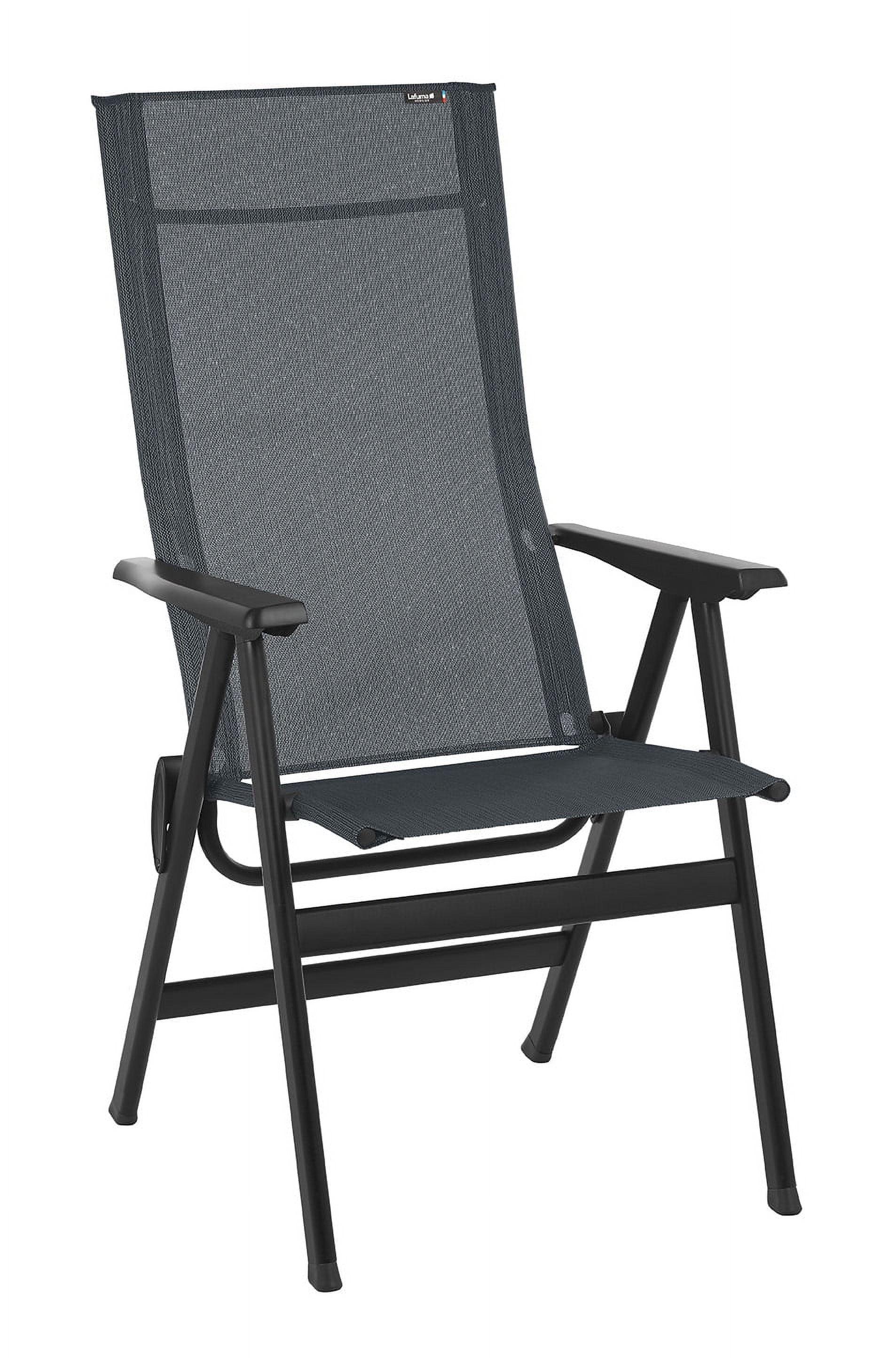 Obsidian Black High-Back Dining Chair with Steel Frame