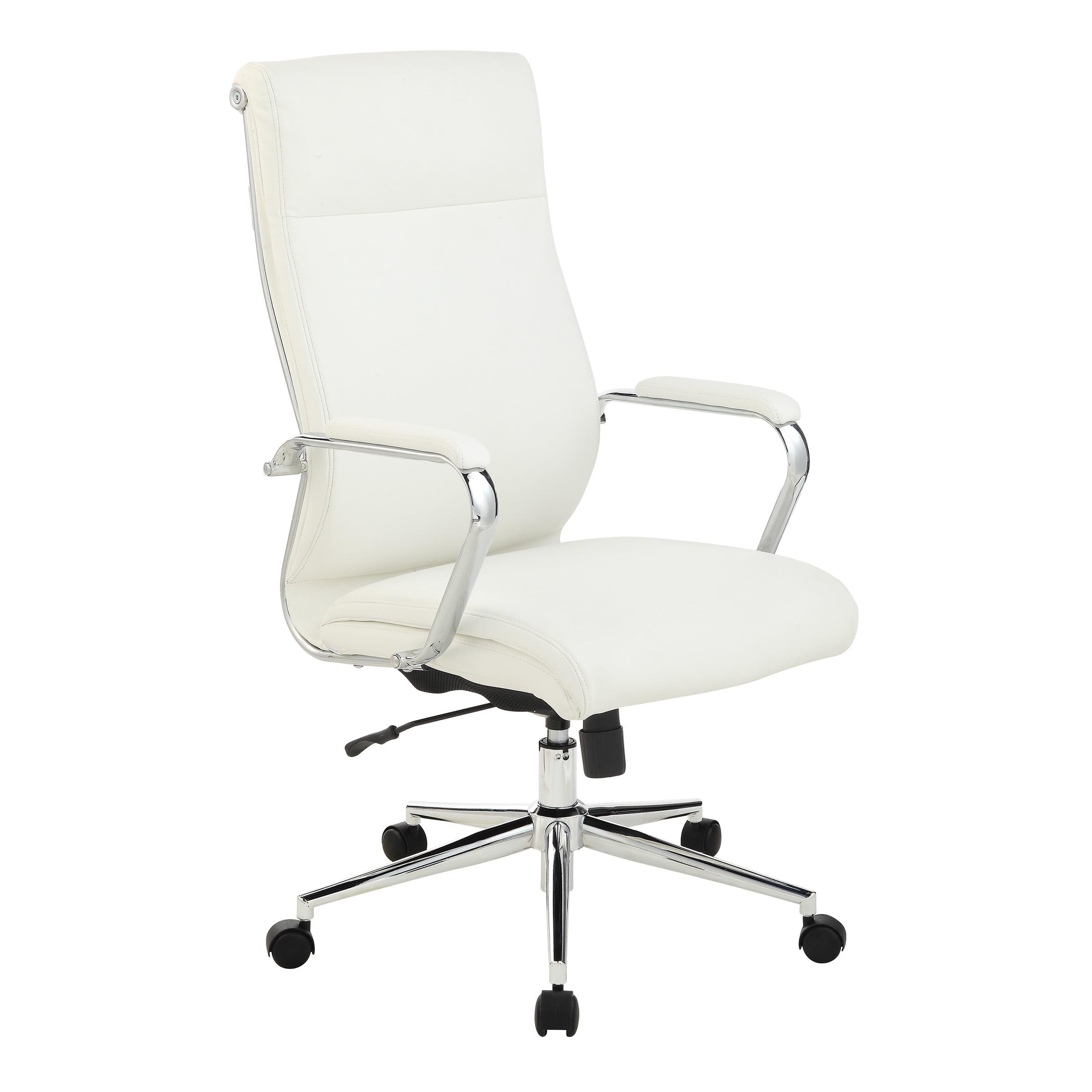 Dillon Snow High-Back Swivel Executive Chair with Chrome Base