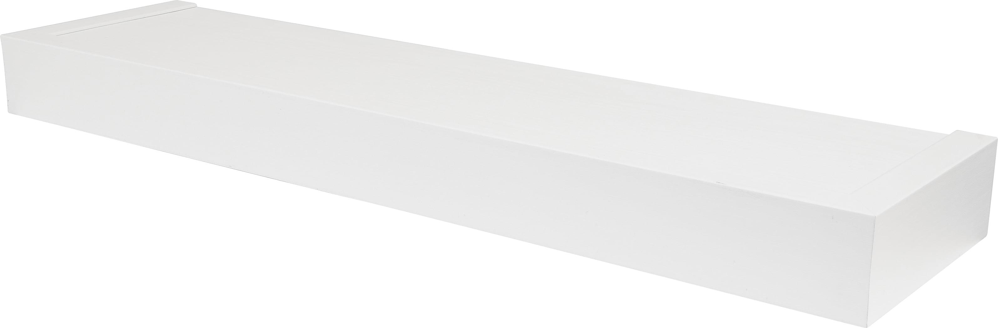 High & Mighty Floating Shelf Flat Design White 24"