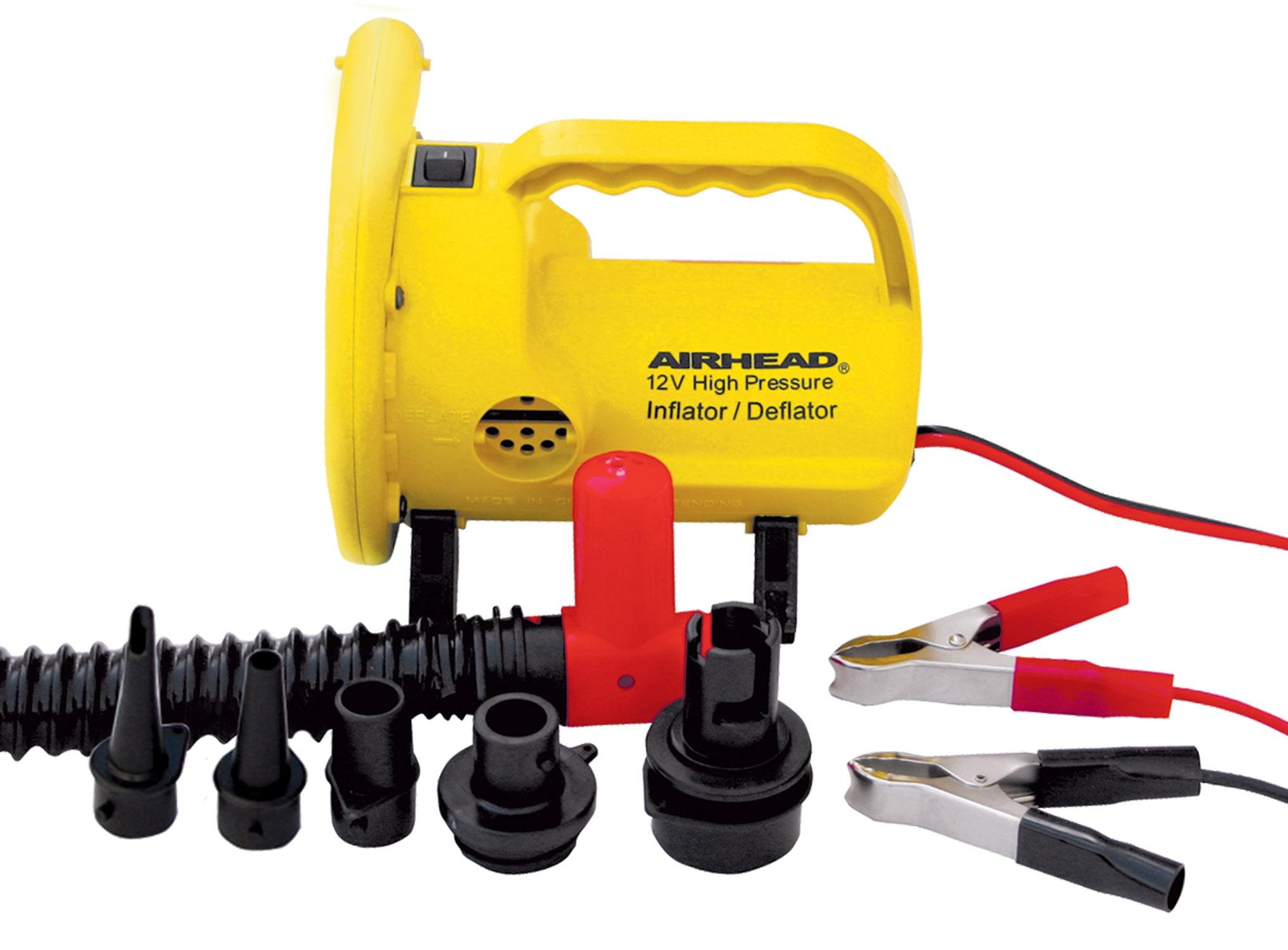 Yellow 12V High Pressure Air Pump with Adapters