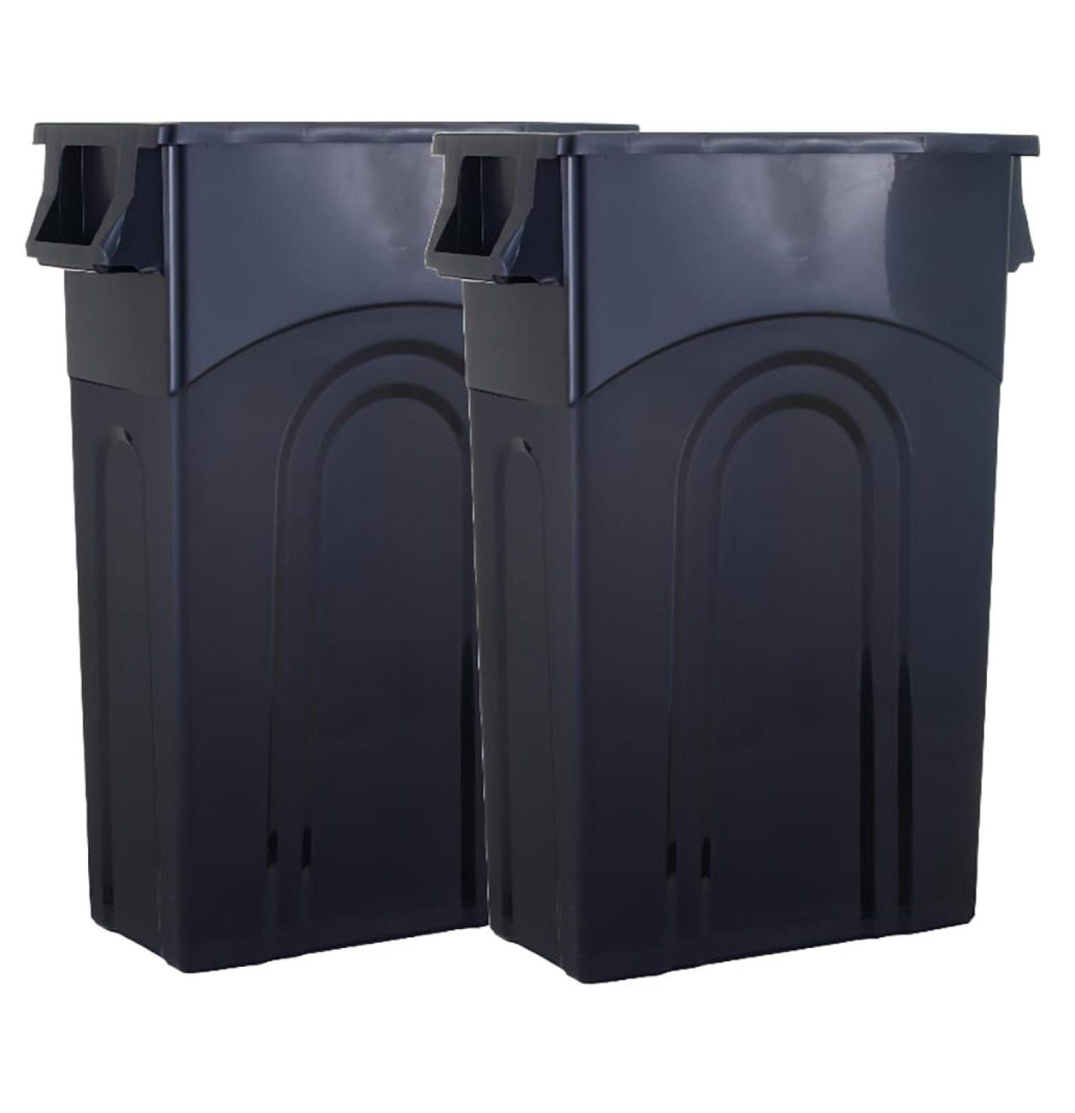 United Solutions United Solutions Highboy Waste Container, 23 Gal, 2 Pack, Space Saving