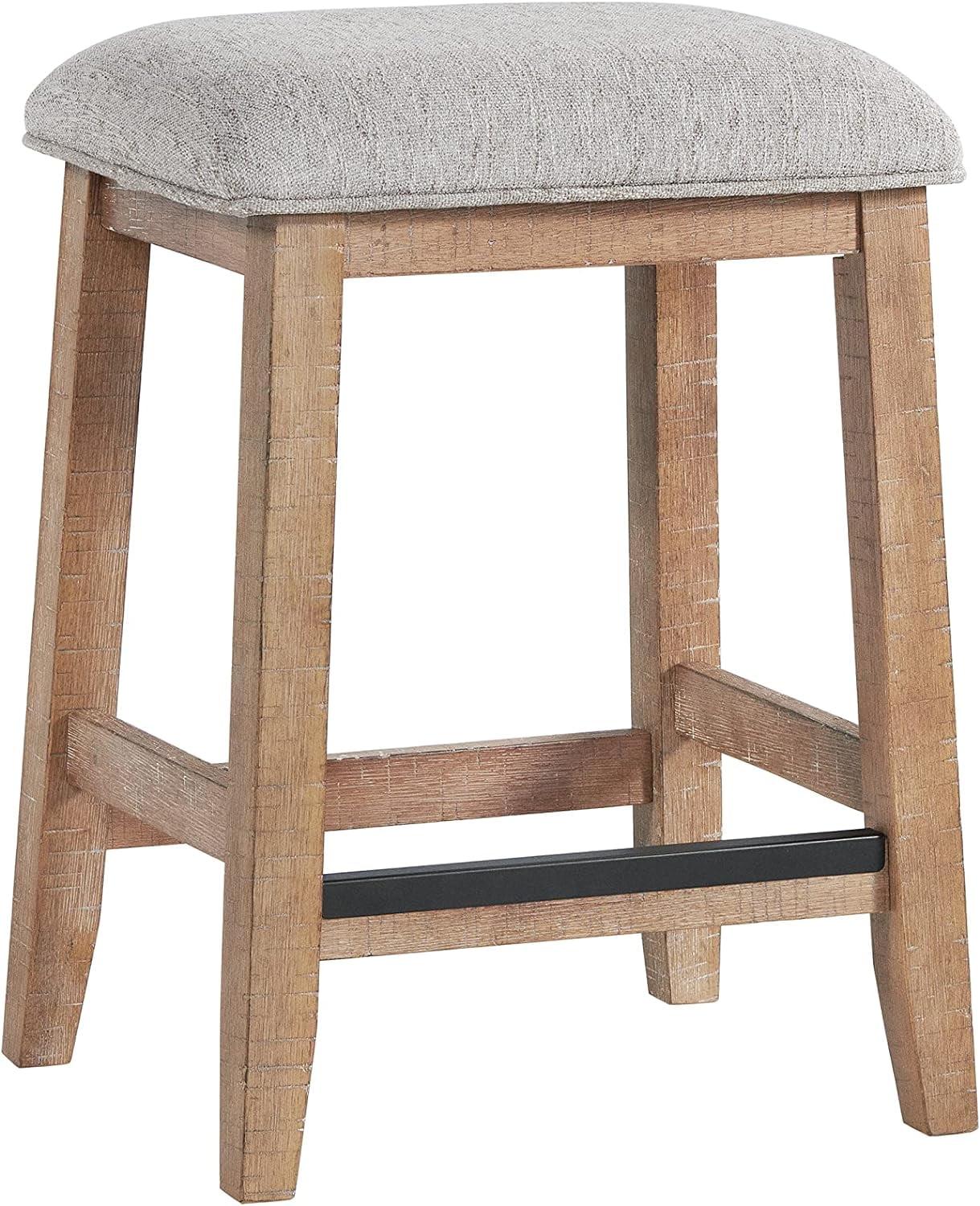 Highland Backless Bar Stool with Cushion Seat, Sandwash