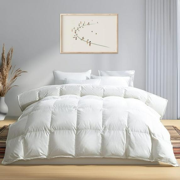 Highland Feather  Winter Cozy Series Extra Warm Premium White Goose Down Comforter Queen - 600 Loft