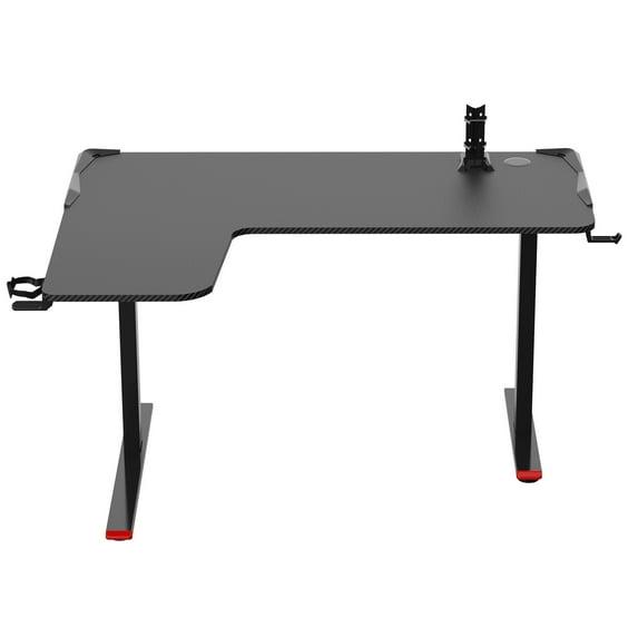 Highmore Faze 42"W L-Frame Fixed LED Gaming Desk, Black