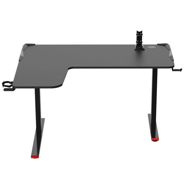 Highmore Faze 42"W L-Frame Fixed LED Gaming Desk, Black