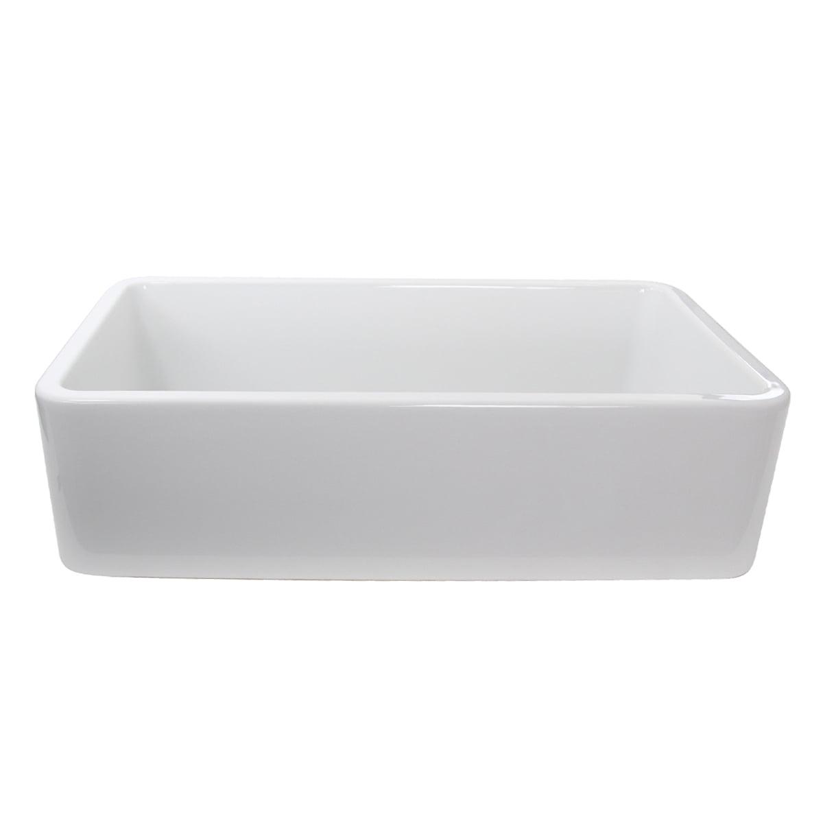 31-Inch White Fireclay Farmhouse Apron Kitchen Sink