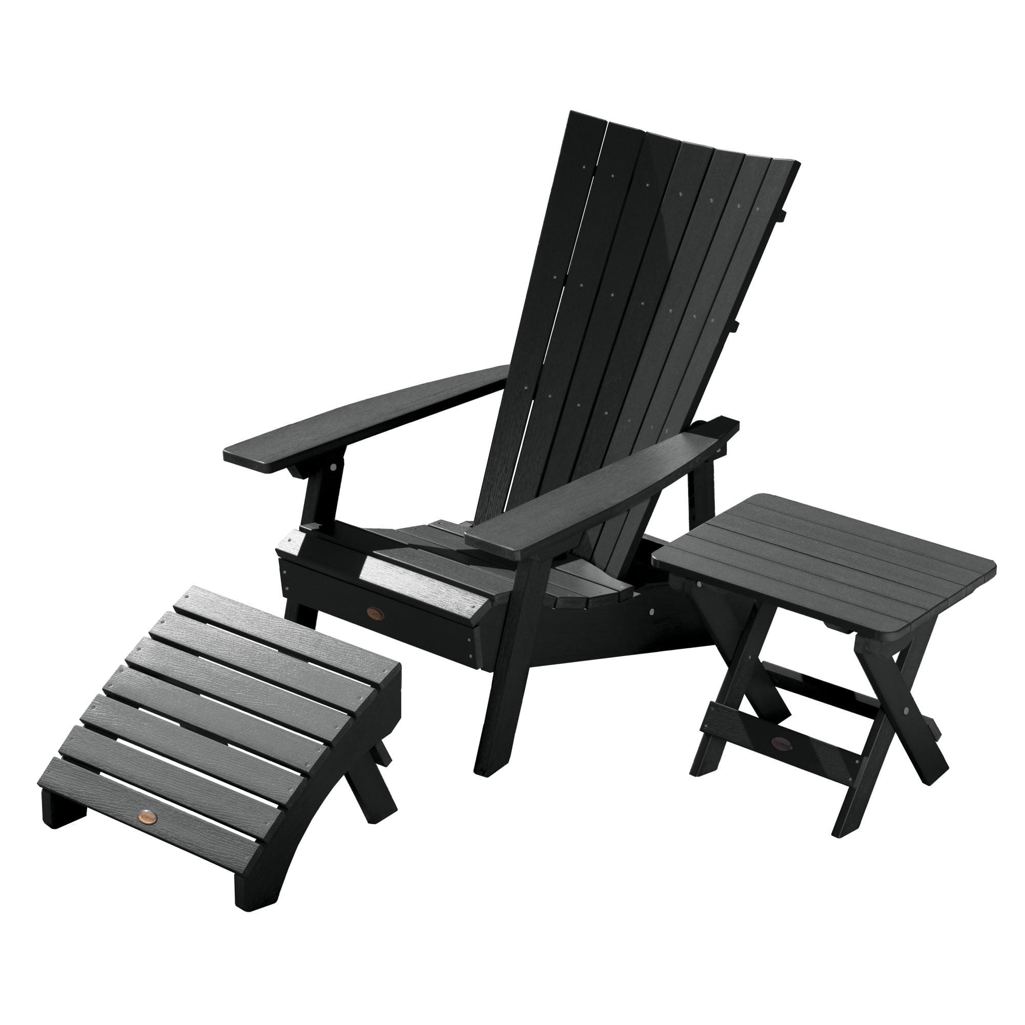 The Adirondack Black Folding Plastic Outdoor Chair