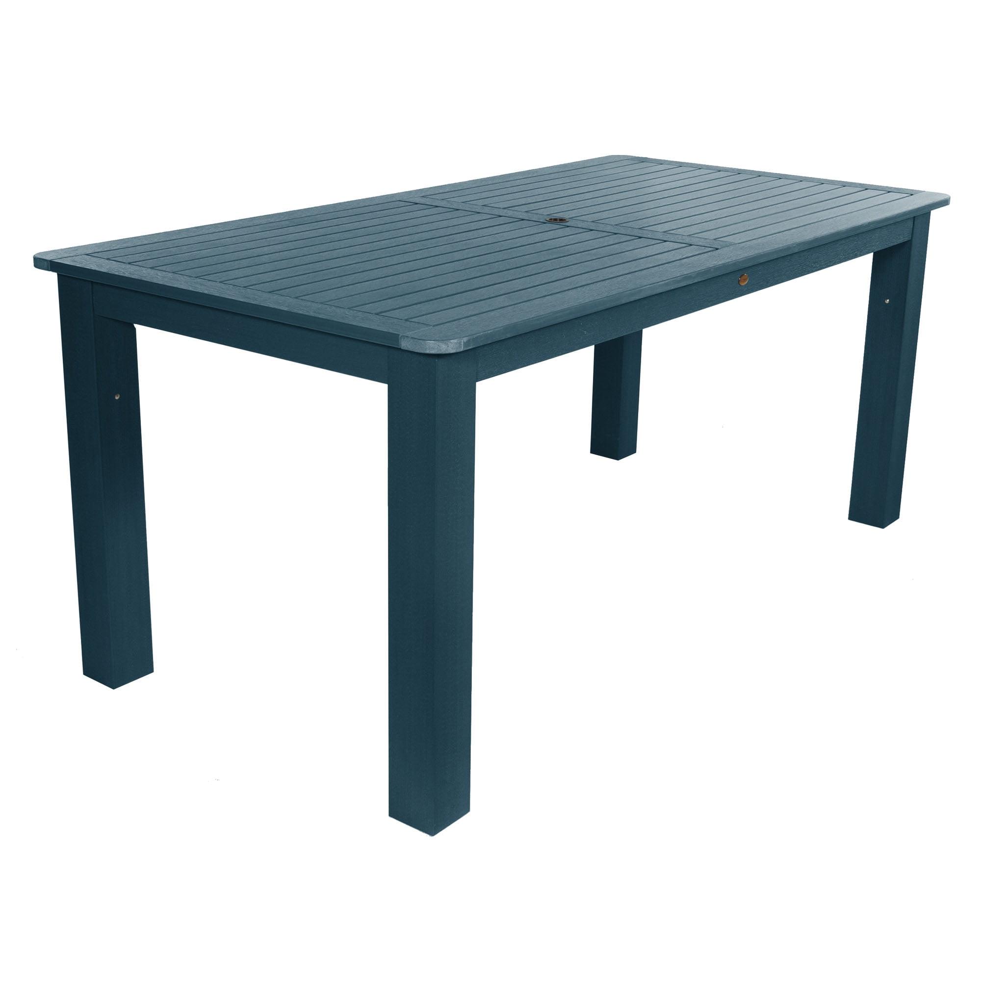 Nantucket Blue Oversized Rectangular Plastic Dining Table