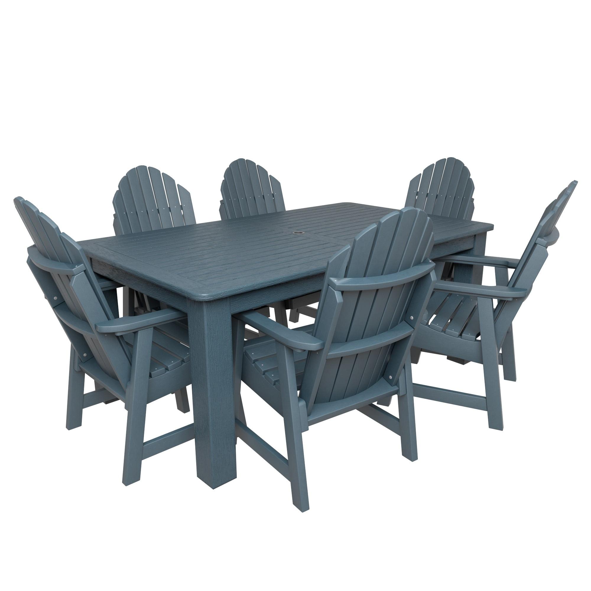 Nantucket Blue 7-Piece Modern Dining Set for 6