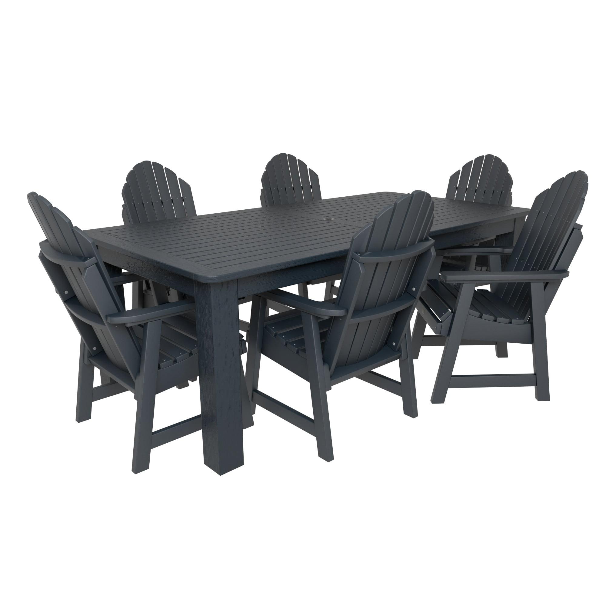 Hamilton Blue 7-Piece Rectangular Outdoor Dining Set