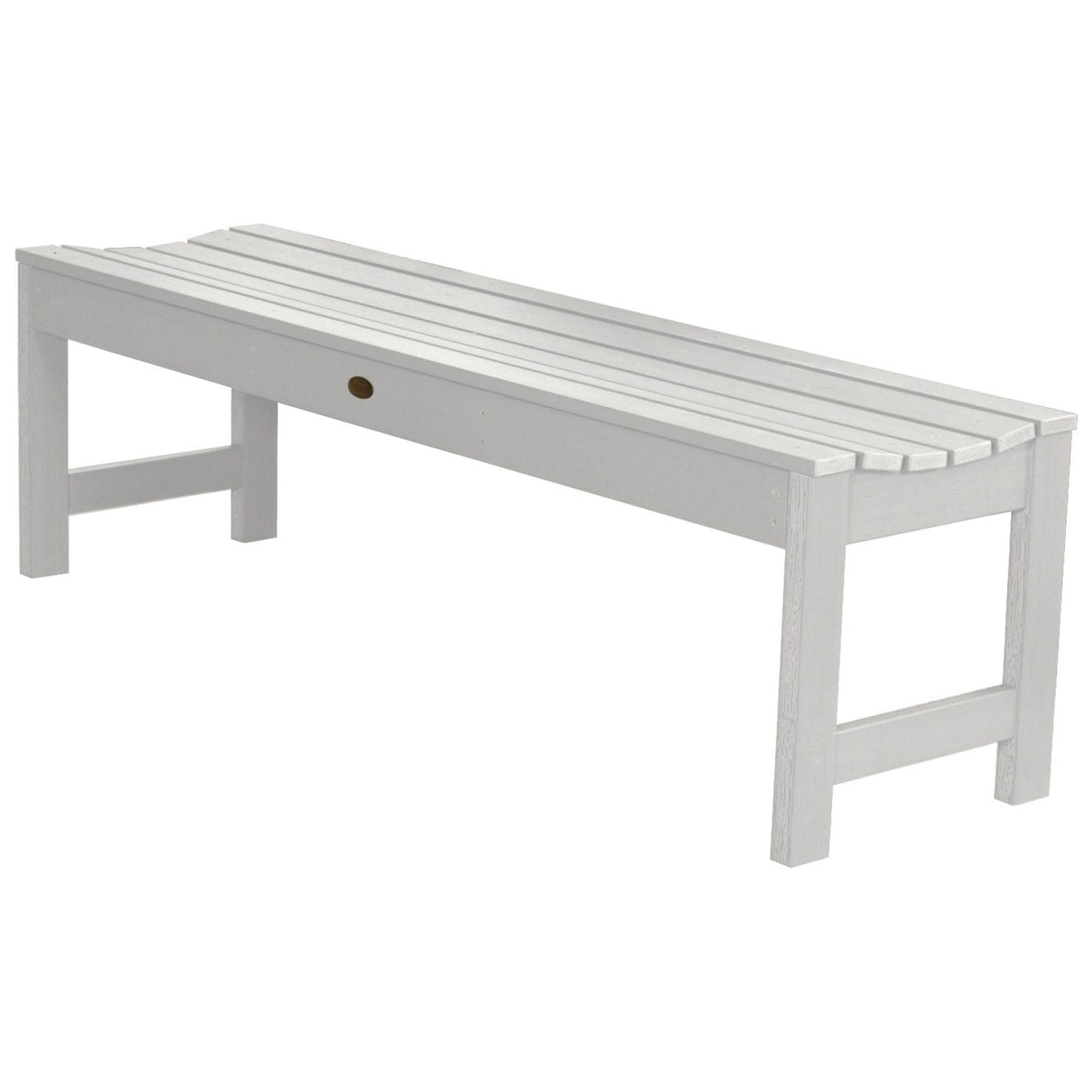 Lehigh Eco-Friendly 5ft White Backless Picnic Bench