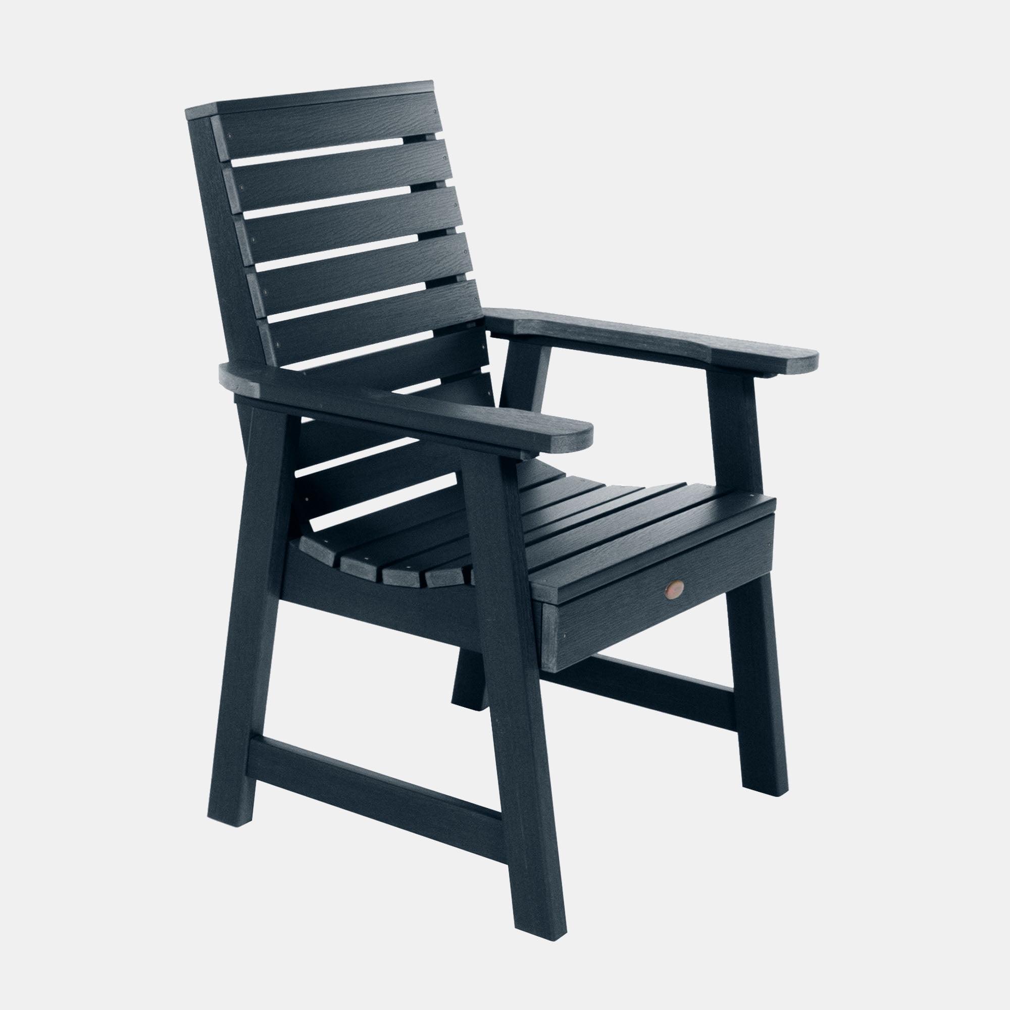 Weatherly Outdoor Dining Arm Chair - Federal Blue - highwood: Sturdy Patio Chairs, Fade & Water-Resistant