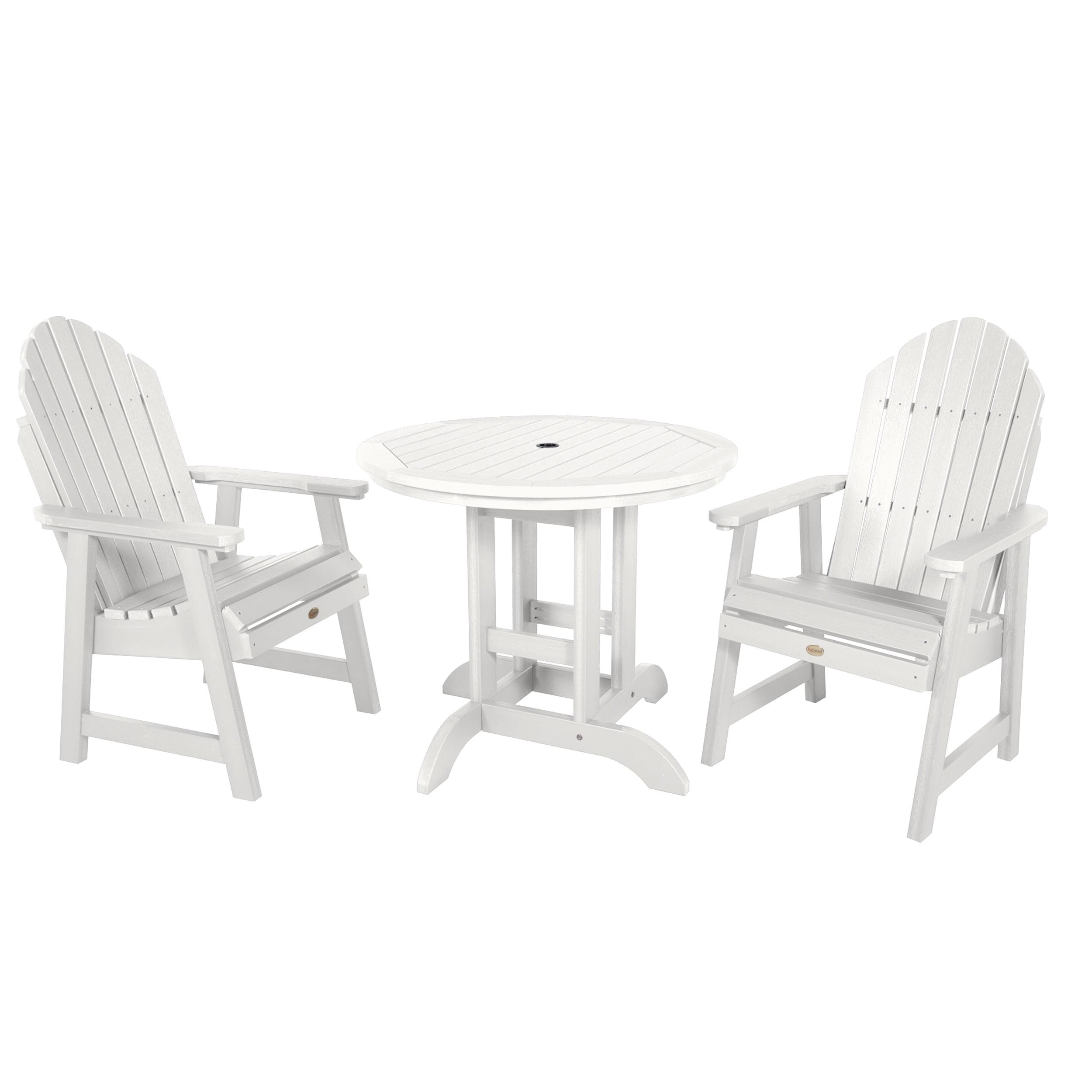 Havenside Home Hamilton 3-piece Outdoor Dining Set - 36" Round Table, Counter-height White