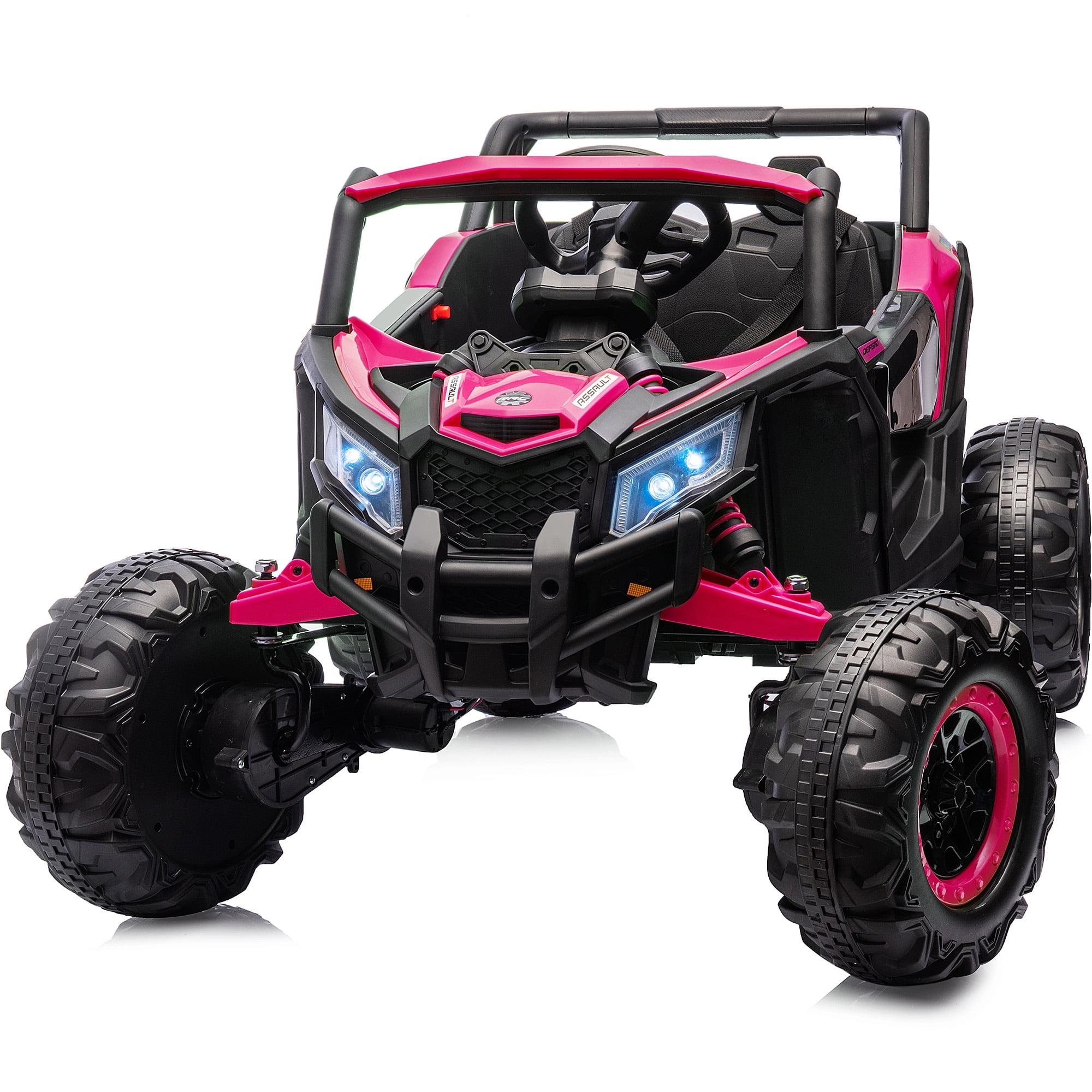 24V Kids Ride on Toy , 2WD Electric Ride on Car for Kids with Remote Control, Bluetooth,and Music, Pink