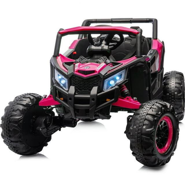 Anrli 24V 4WD Kids Electric UTV w/ Remote Control, Large Seat & 3 Speeds (Ages 3-8)