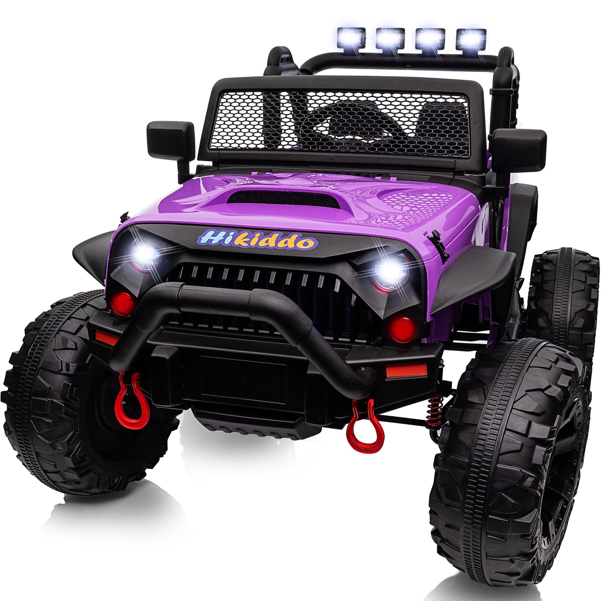 Hikiddo Purple 24V 2-Seater Electric Ride-On Truck with Remote