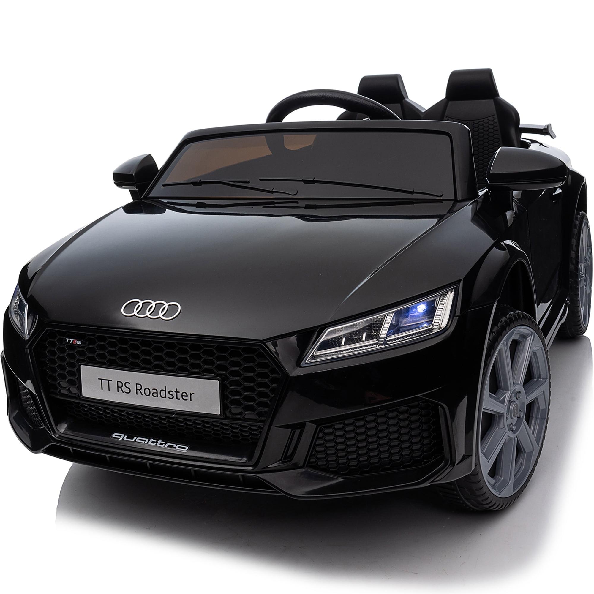 Black 12V Audi TT RS Kids Electric Ride-On Car with Remote