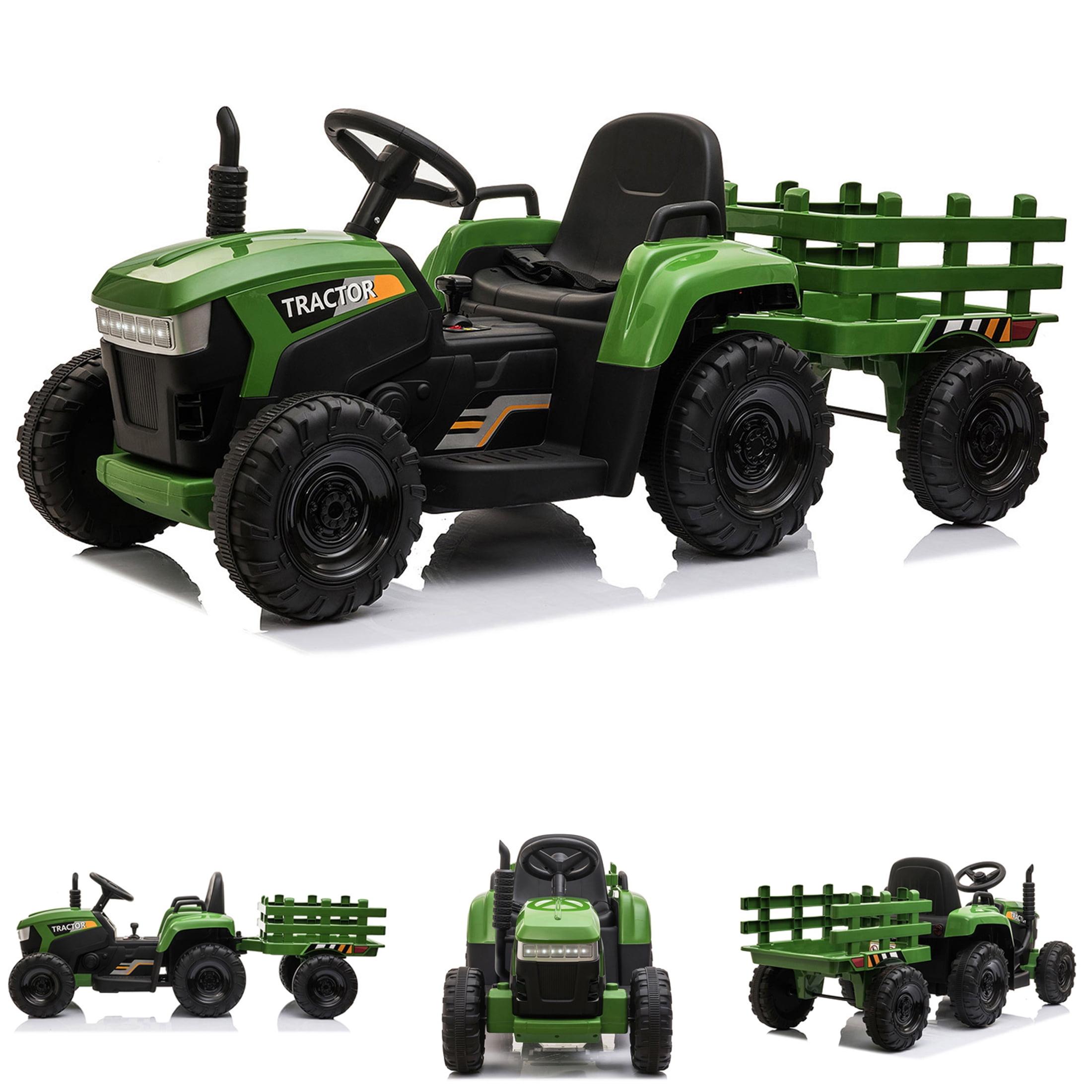 Veryke 35W / 12V Kids Ride On Tractor, Electric Car Toy with Bucket - Green