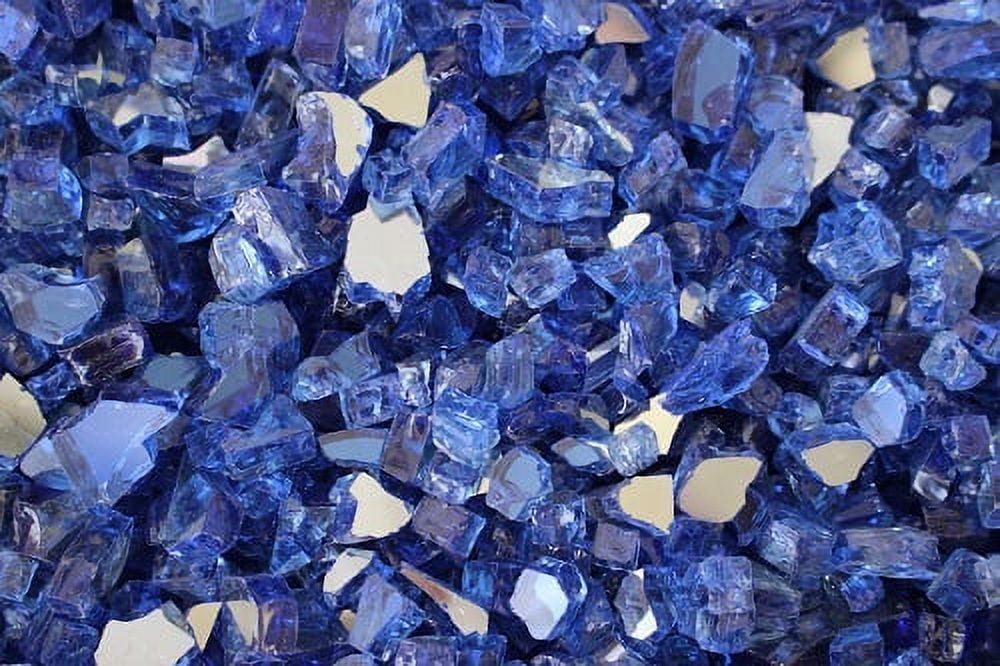 Cobalt Blue Reflective Fire Glass, 20 lbs