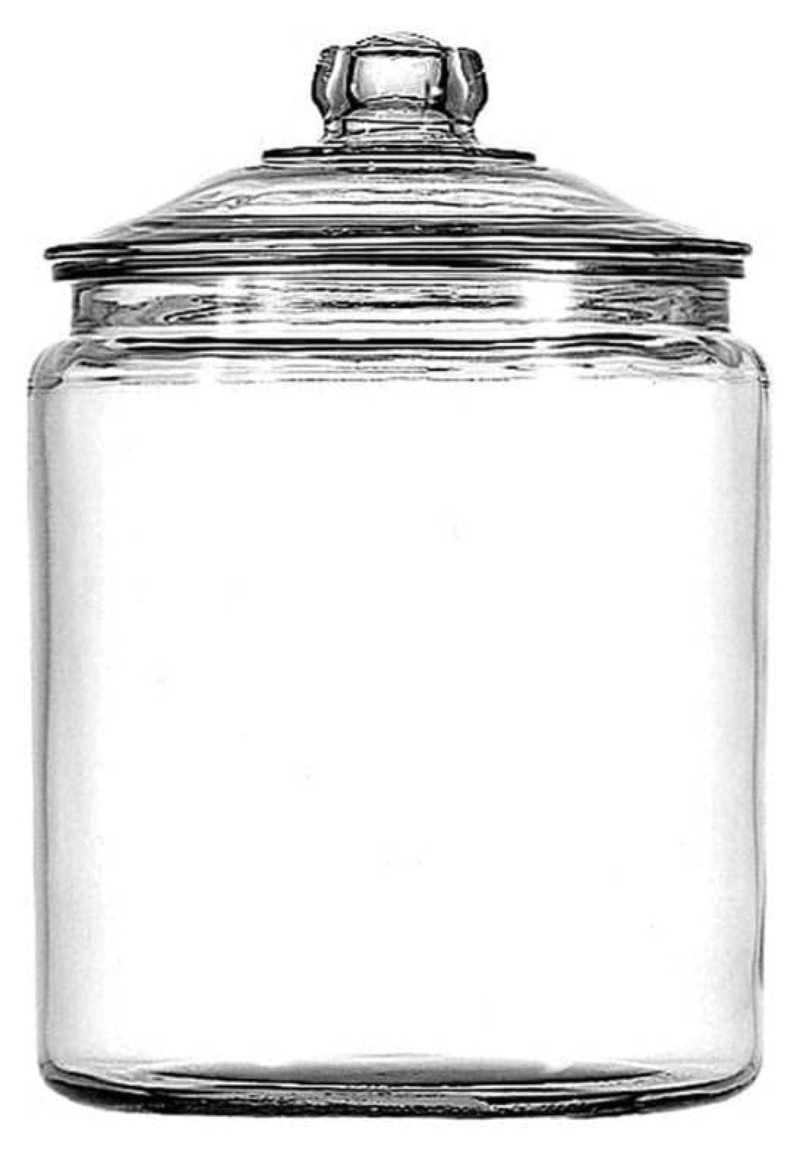 Exlonjet Hill Glass 0.5 Gallon Storage Jar, Set of 1