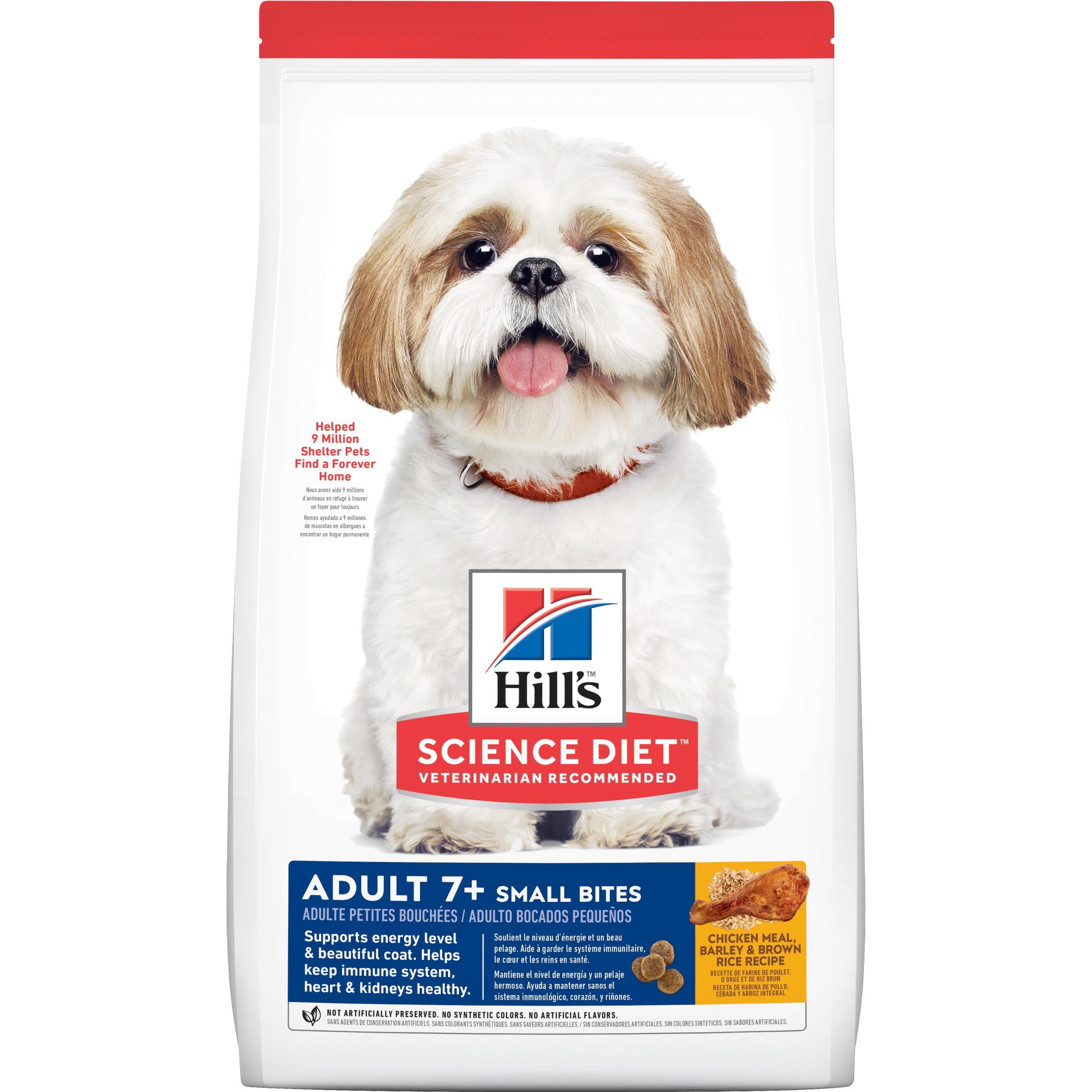 Hill's Science Diet Adult 7+ Small Bites Chicken Meal Dry Dog Food, 15 lb