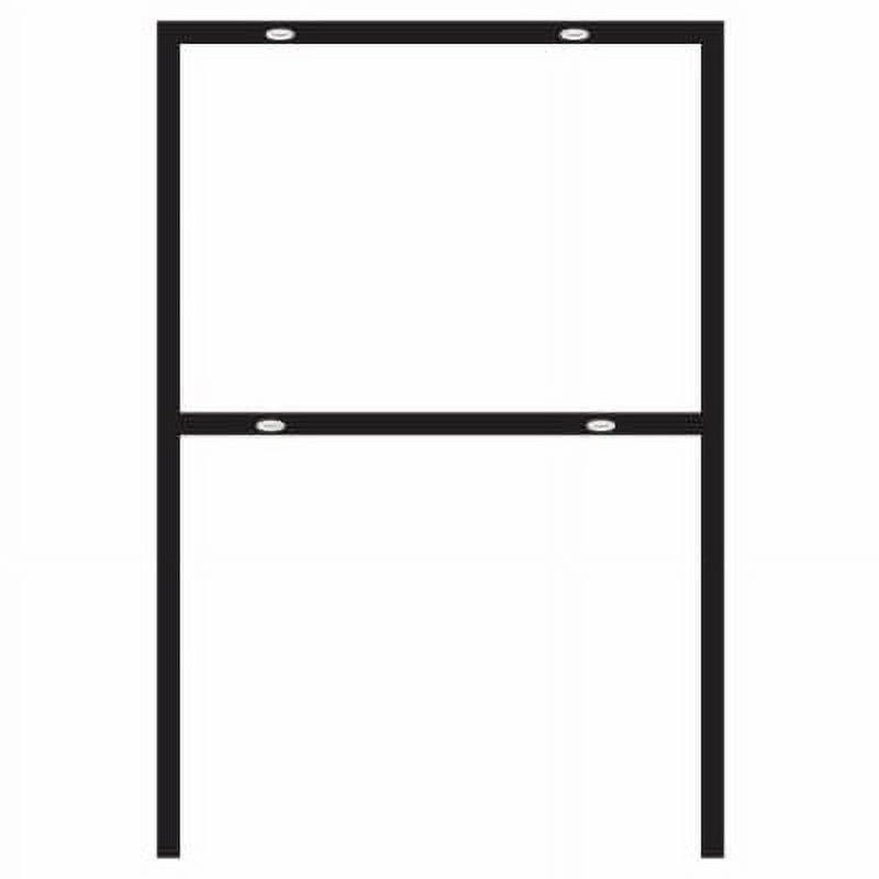 Heavy-Duty Black Metal Sign Frame with Extra Foot Bar