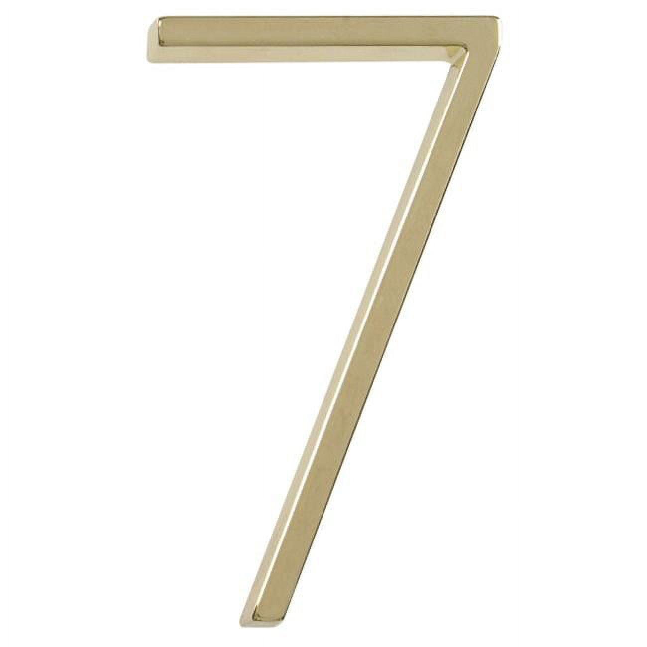 5-Inch Brass Floating Mount House Number 7