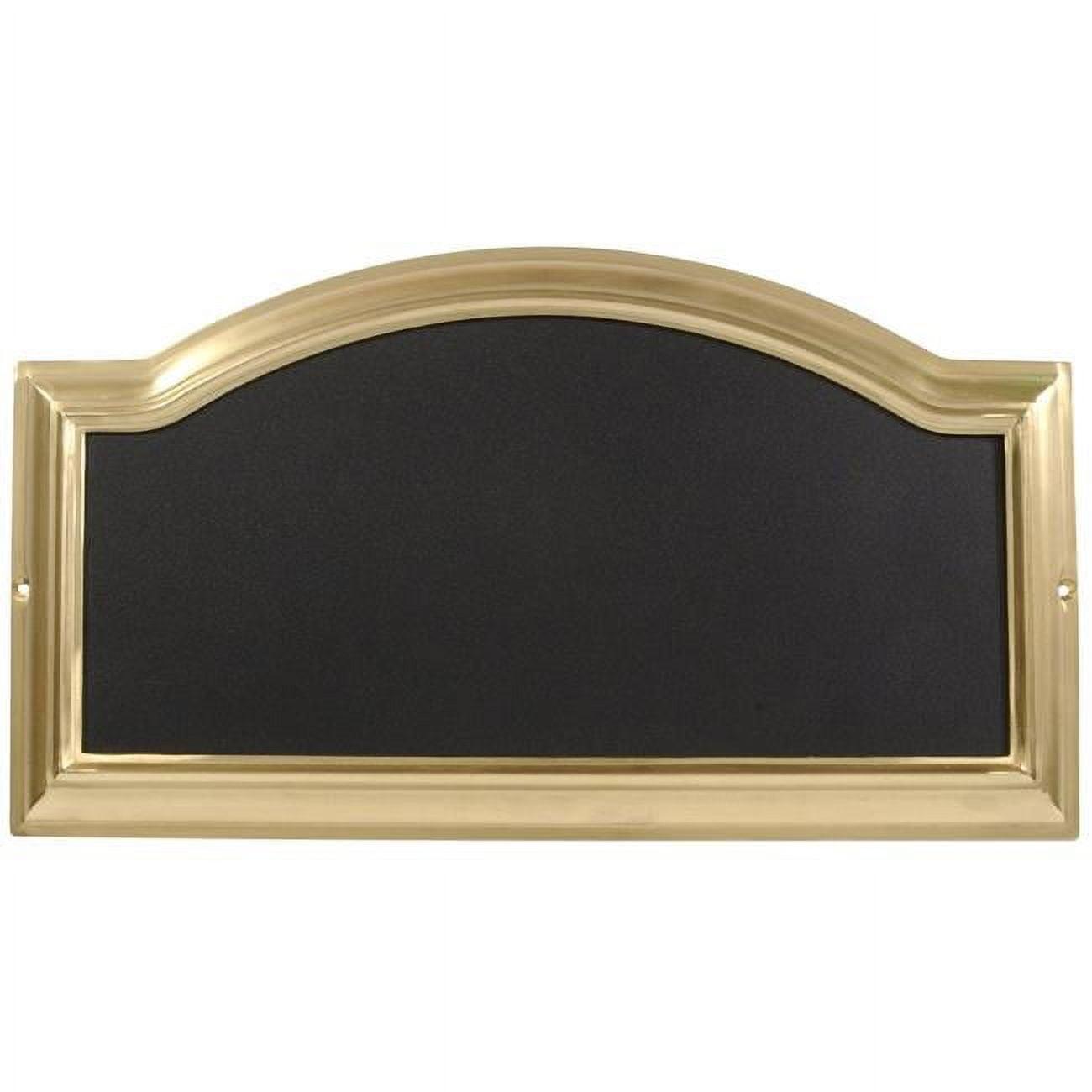 Brass and Black Metal Address Plaque with Zinc Frame