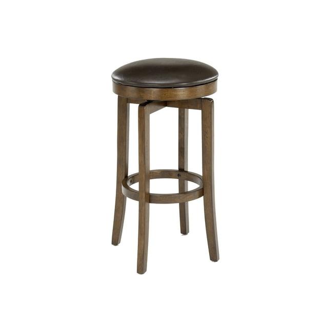 Hillsdale Furniture Brendan Wood Backless Counter Height Swivel Stool, Brown Cherry